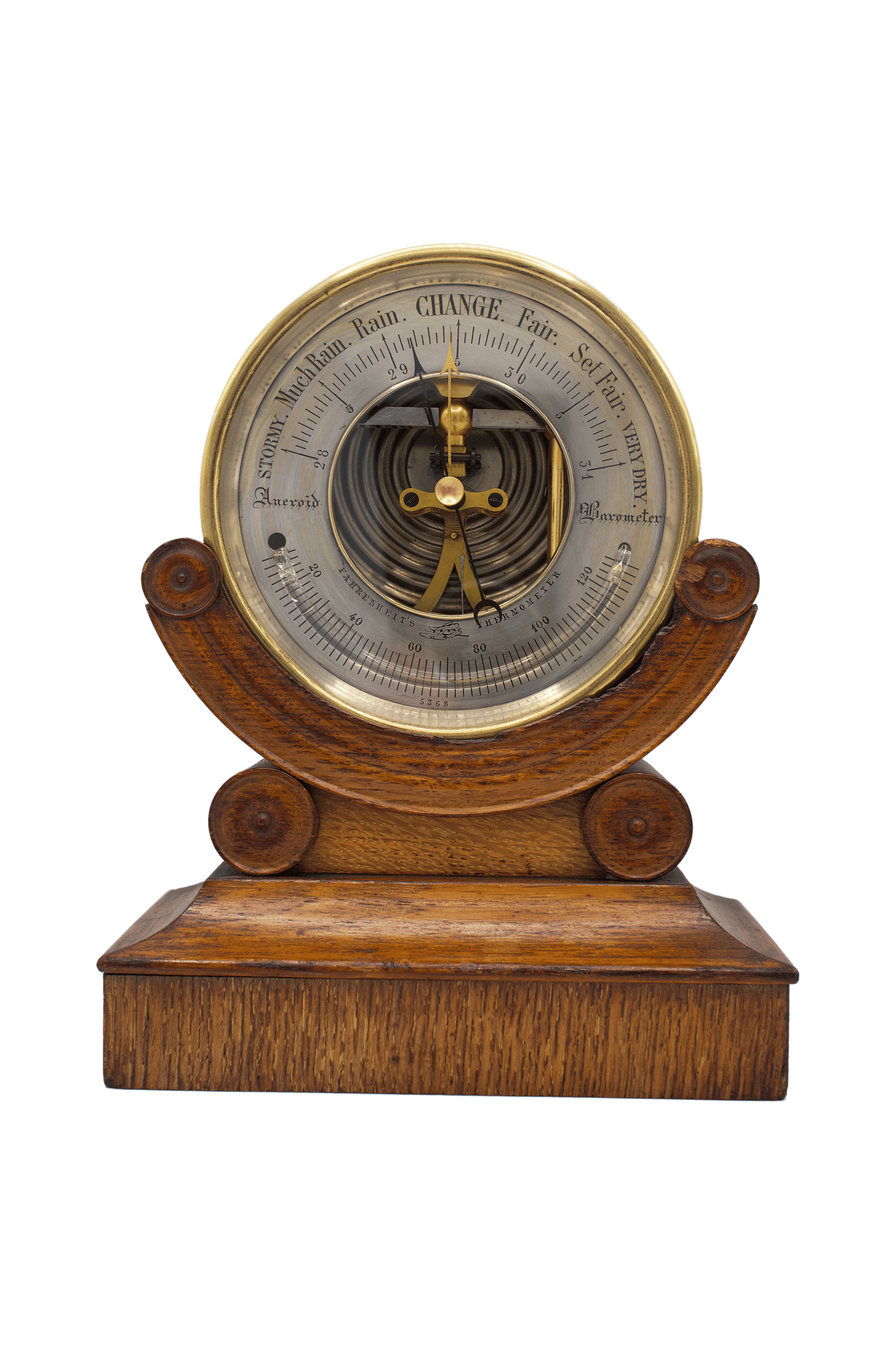 Breguet barometer on a wooden stand