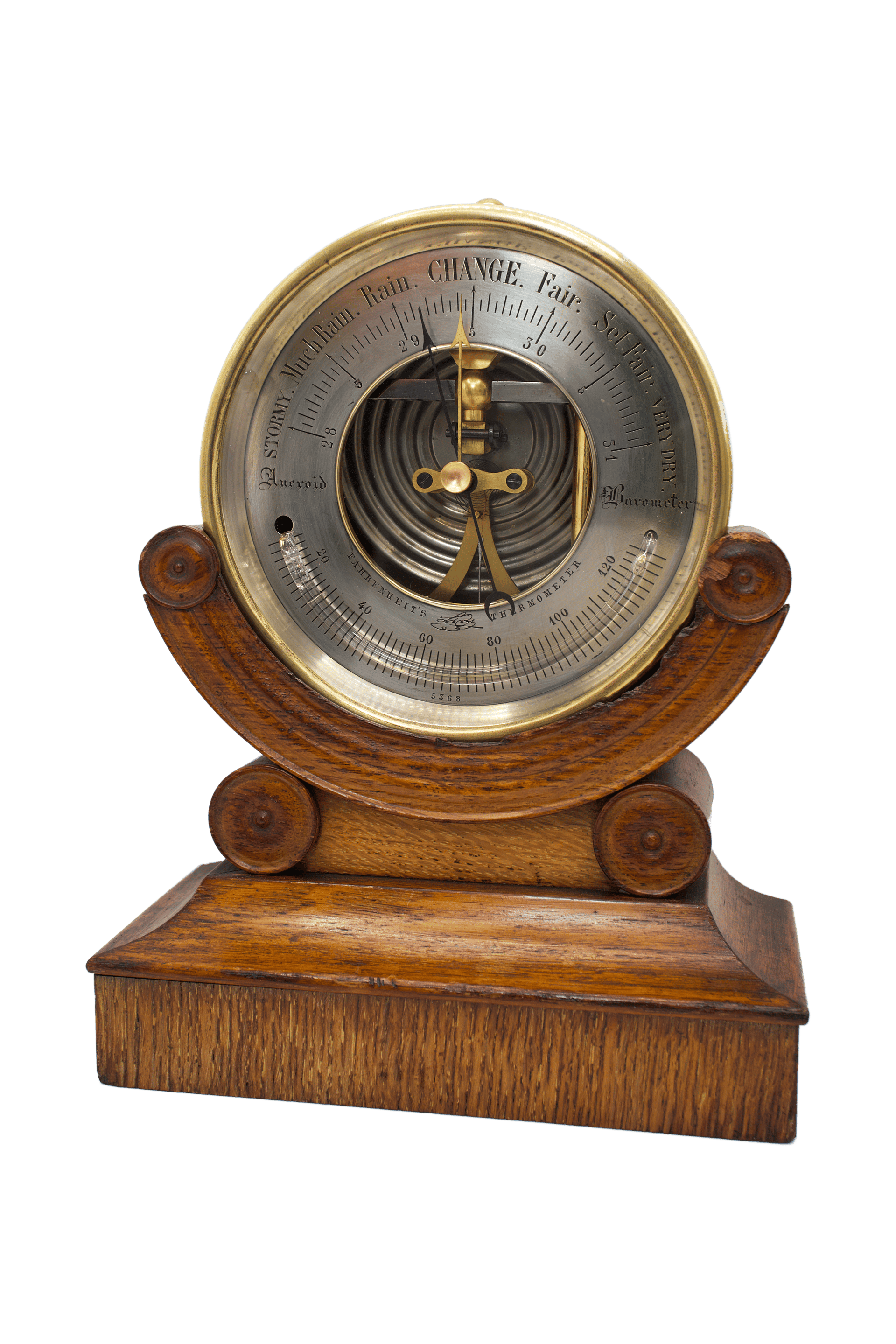 Breguet barometer on a wooden stand