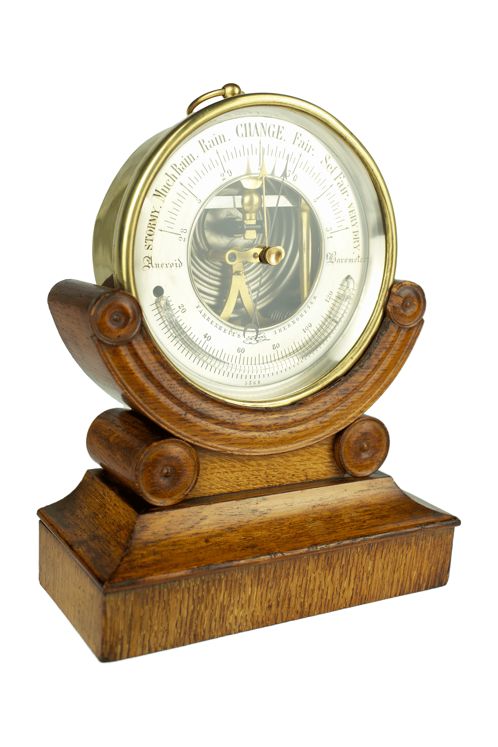 Breguet barometer on a wooden stand