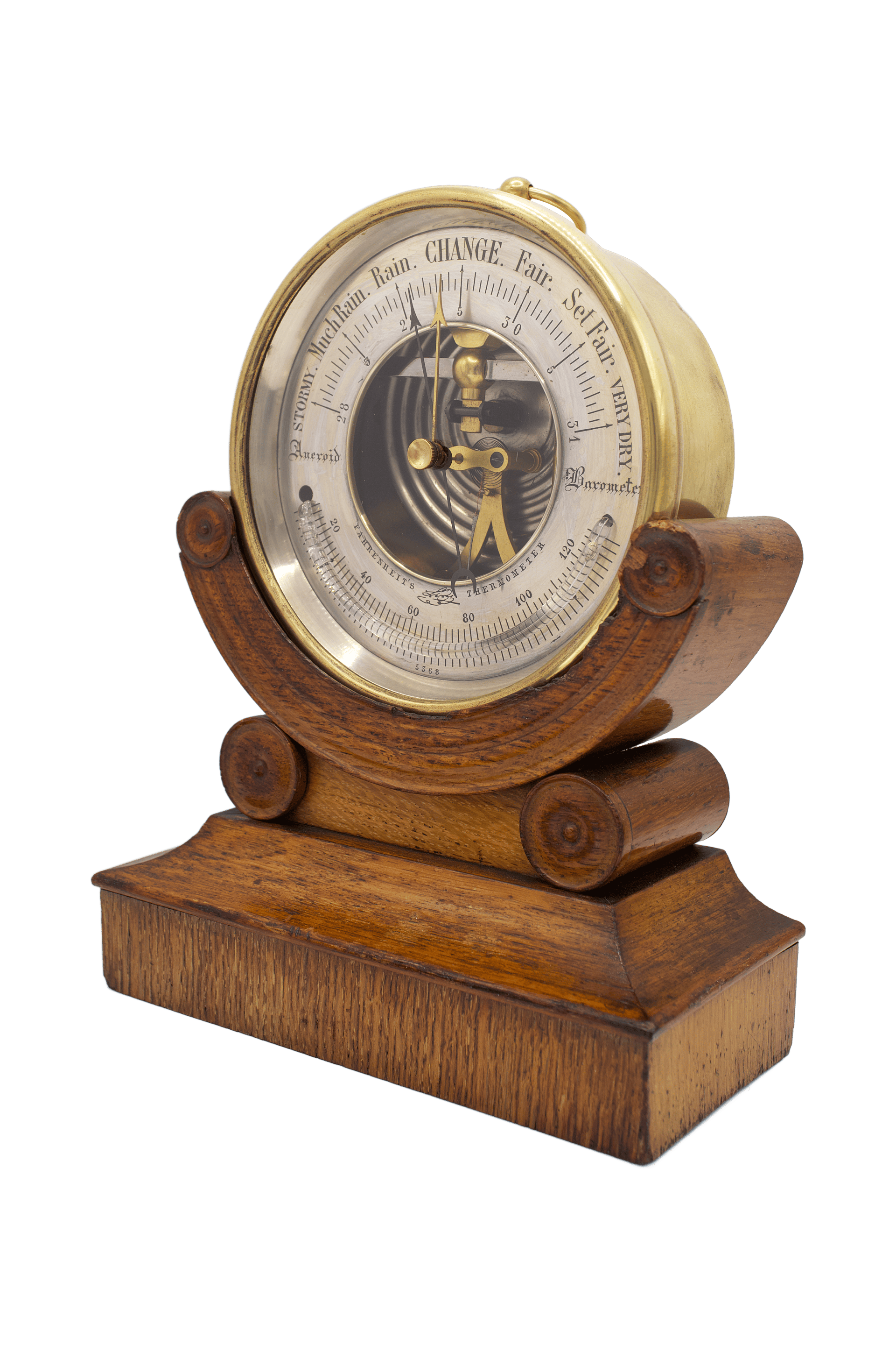 Breguet barometer on a wooden stand