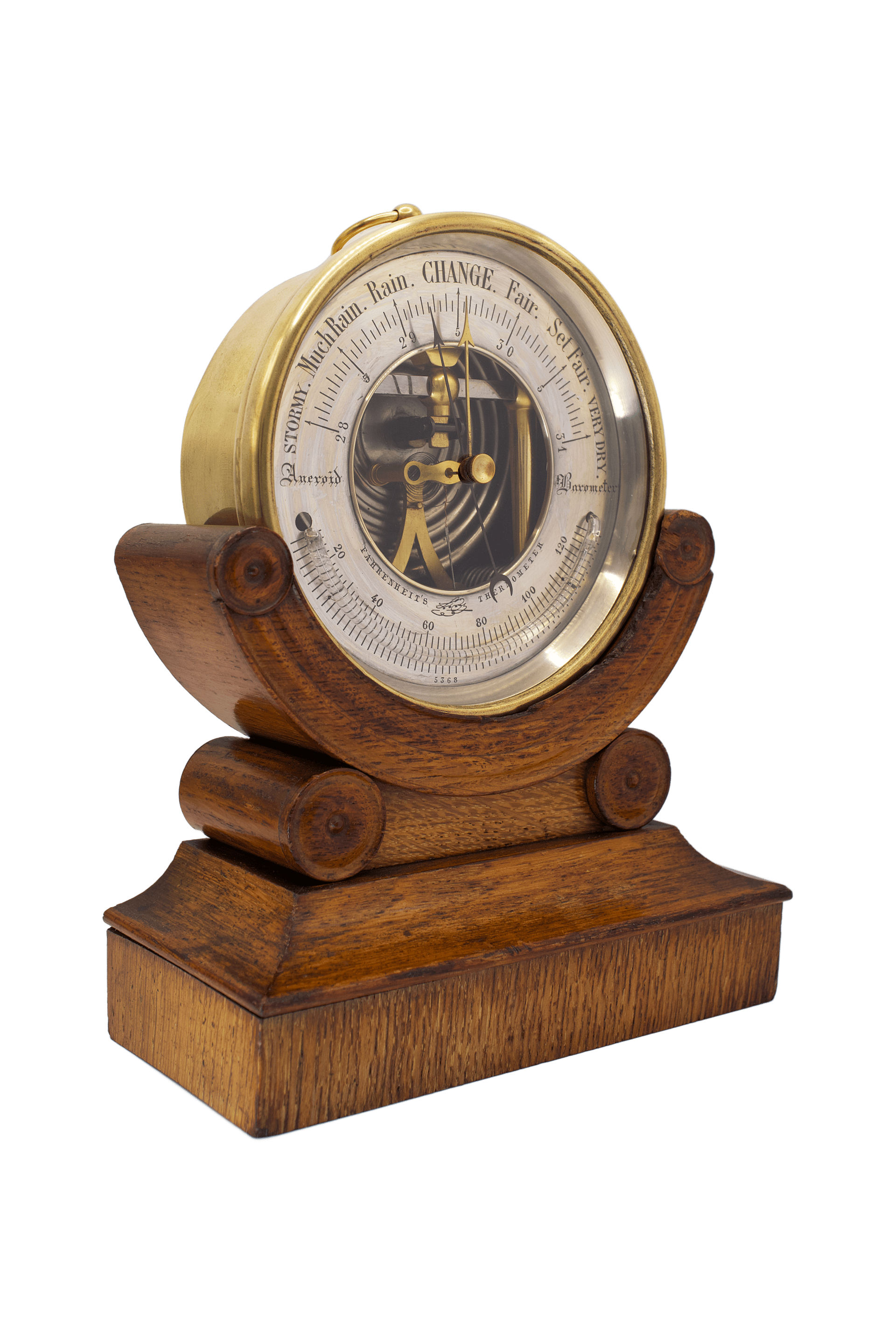 Breguet barometer on a wooden stand