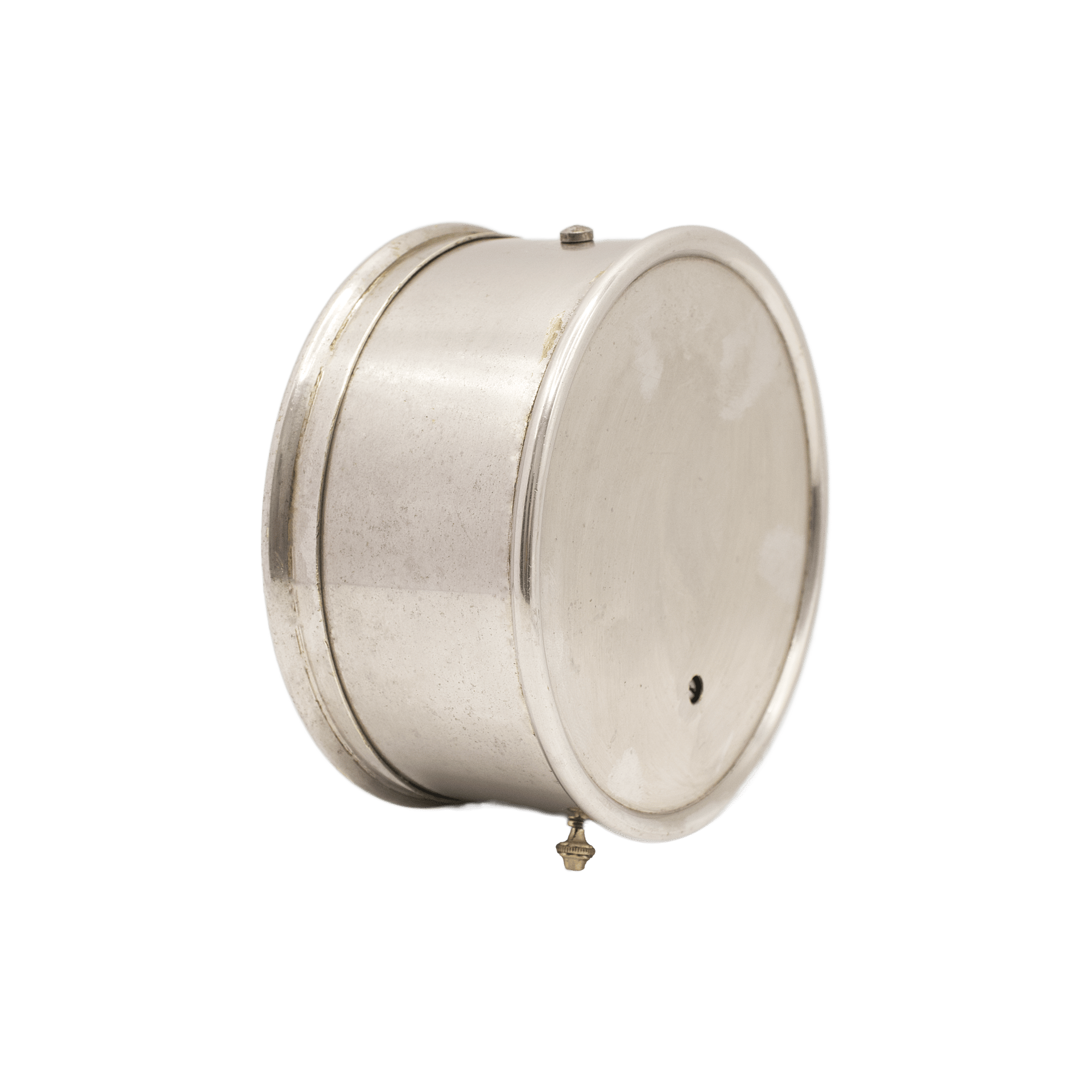 Nickel-Plated Brass Desk Barometer