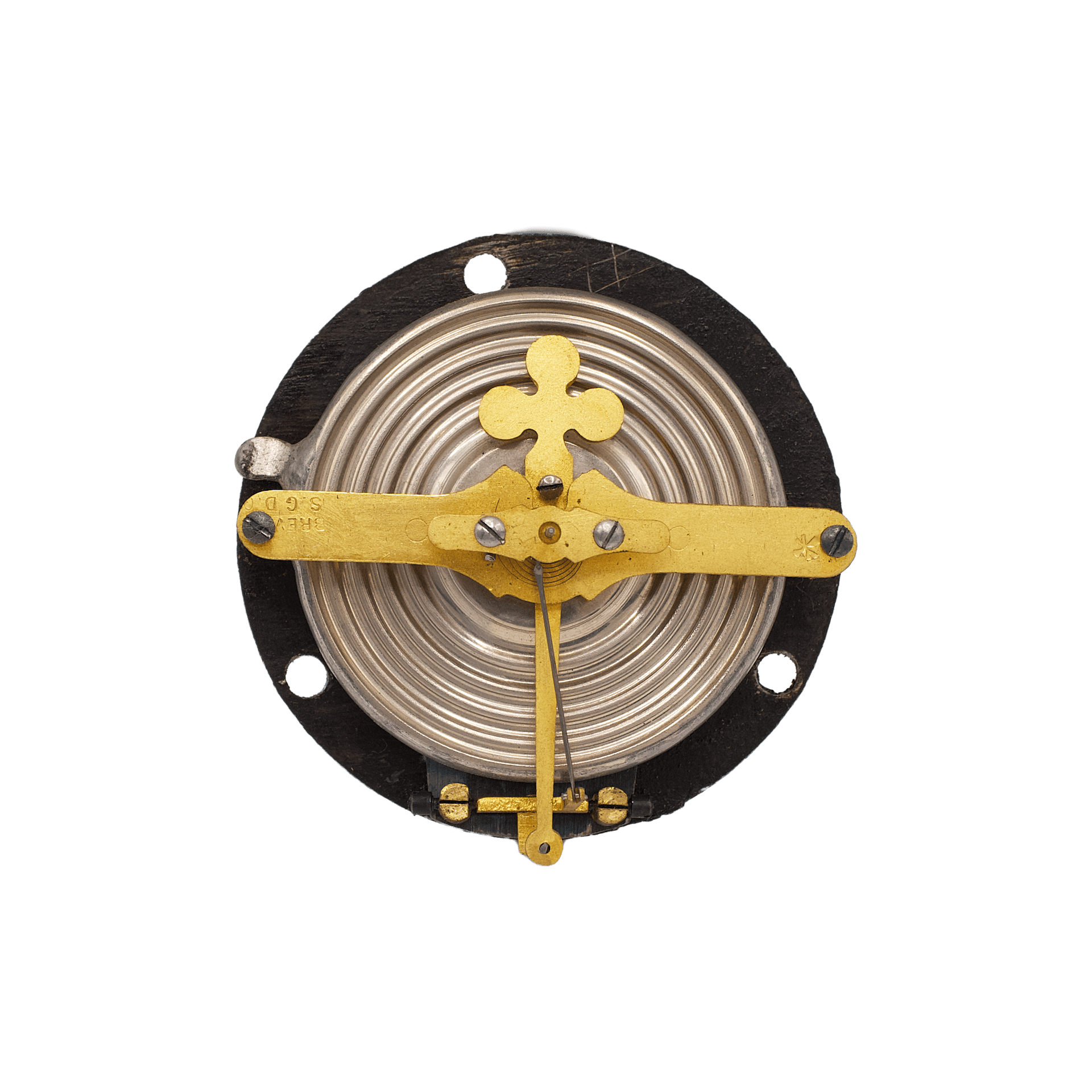 Nickel-Plated Brass Desk Barometer