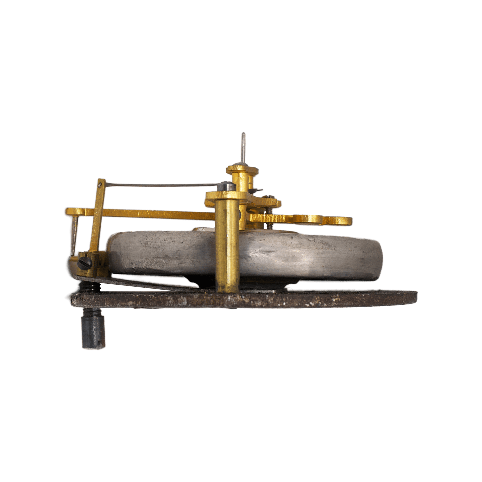 Nickel-Plated Brass Desk Barometer