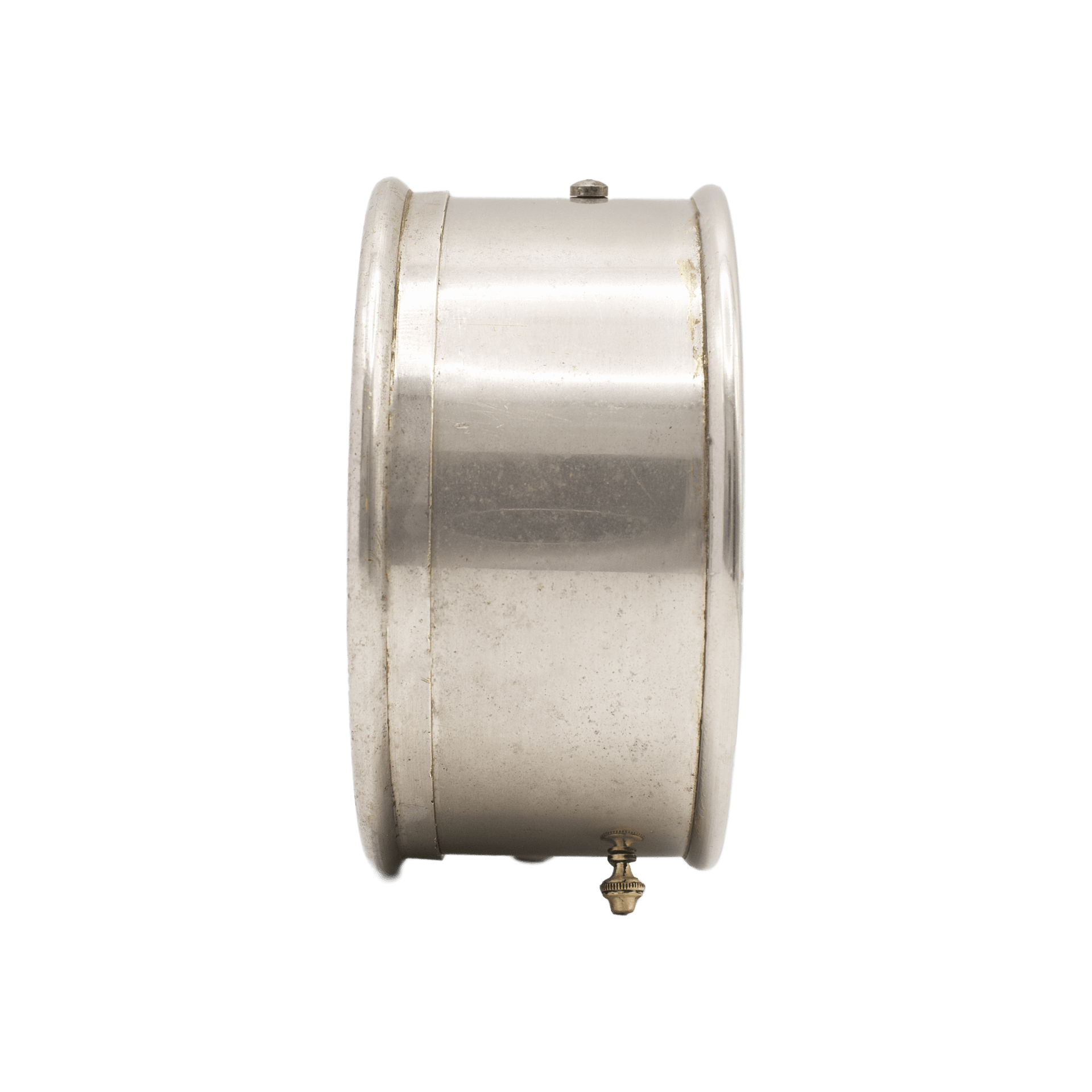 Nickel-Plated Brass Desk Barometer