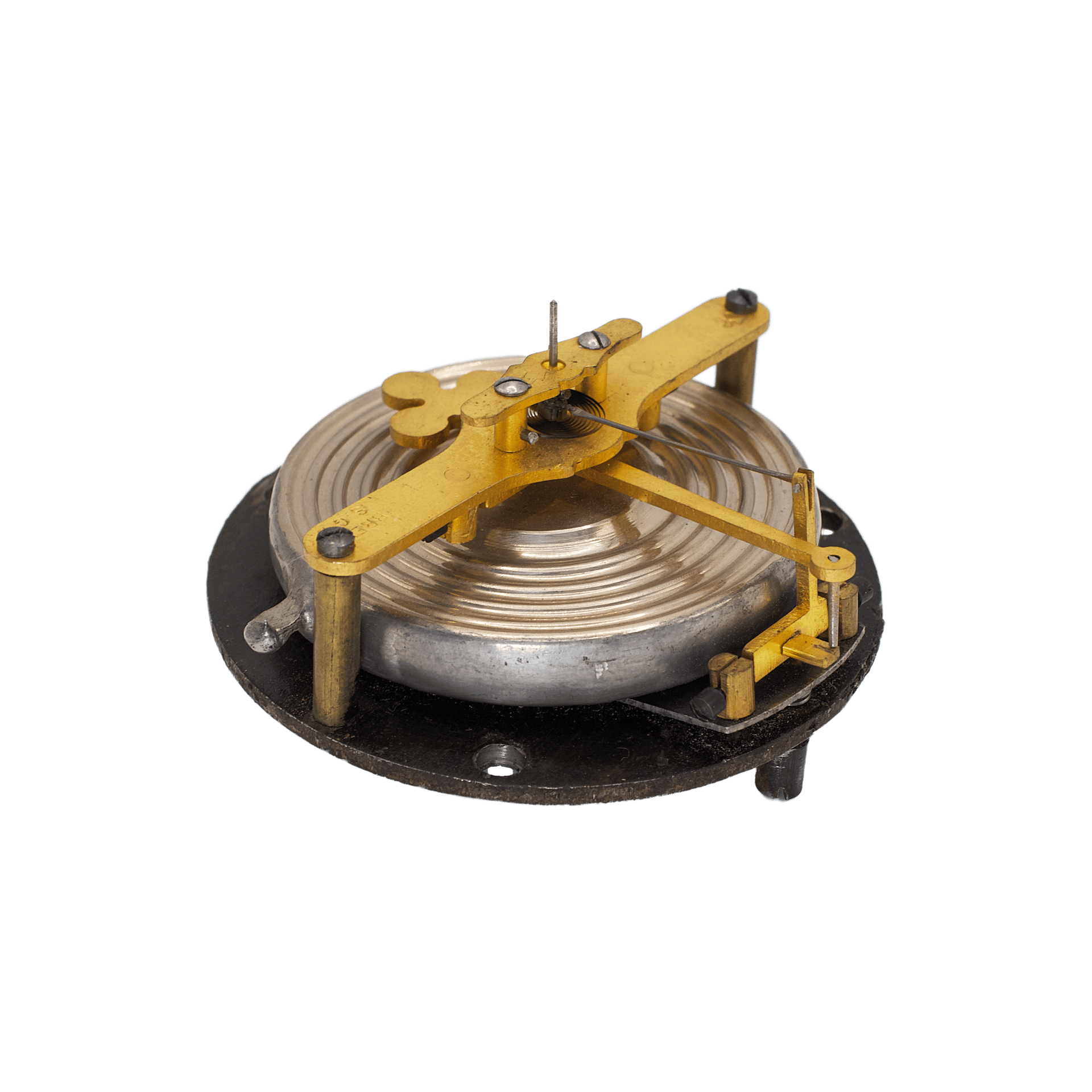 Nickel-Plated Brass Desk Barometer