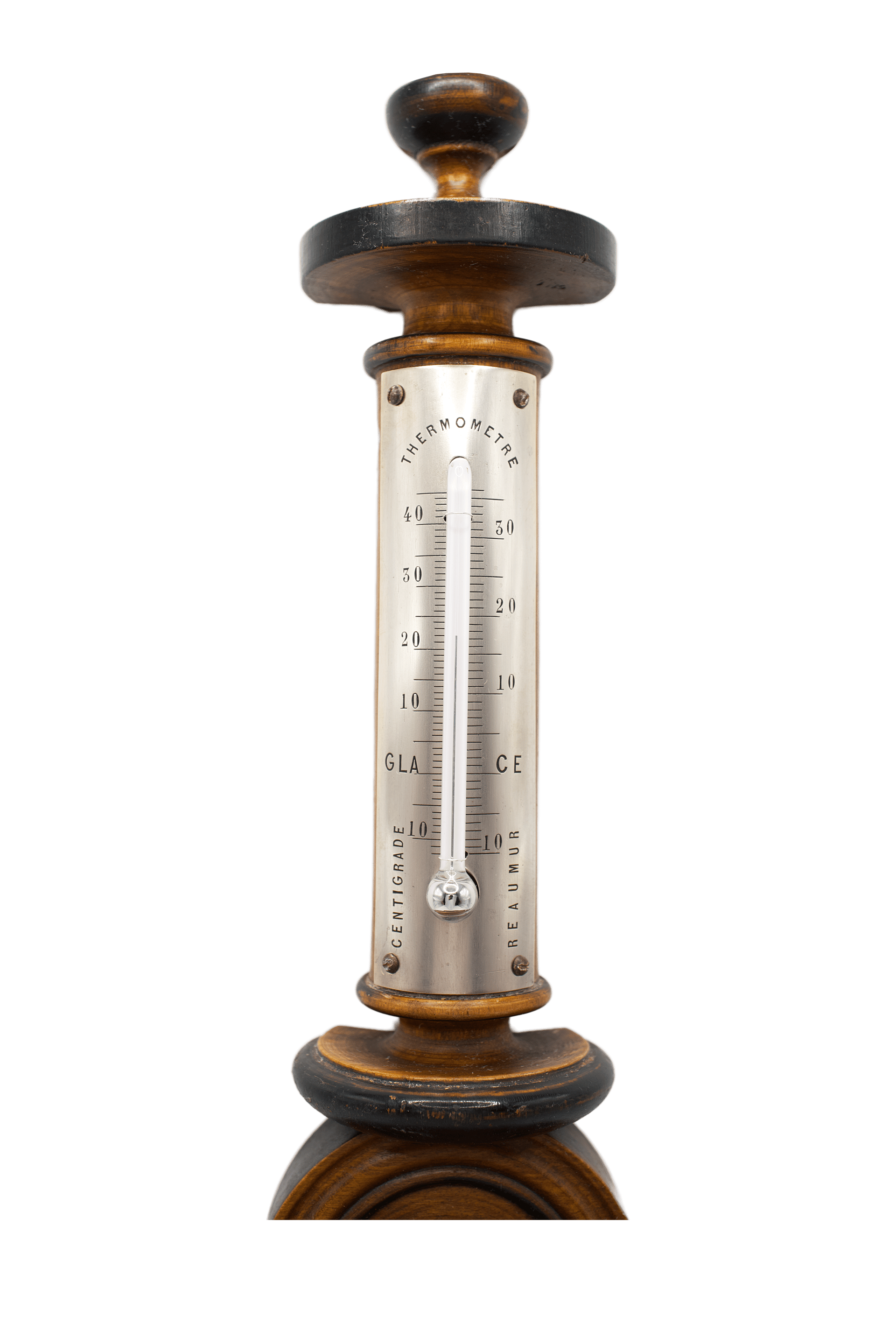 Curved Thermometer Aneroid Barometer