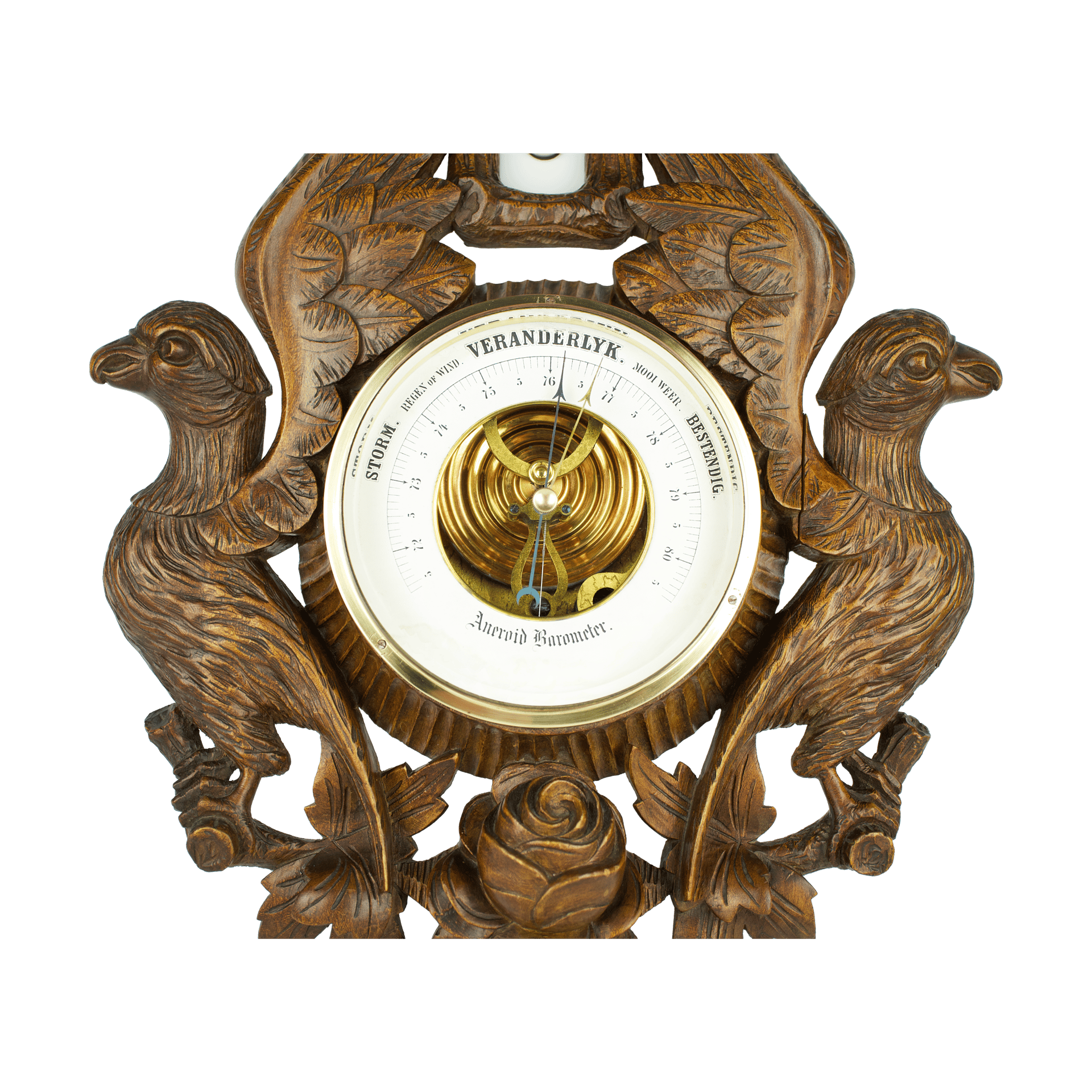 Black Forest carved barometer