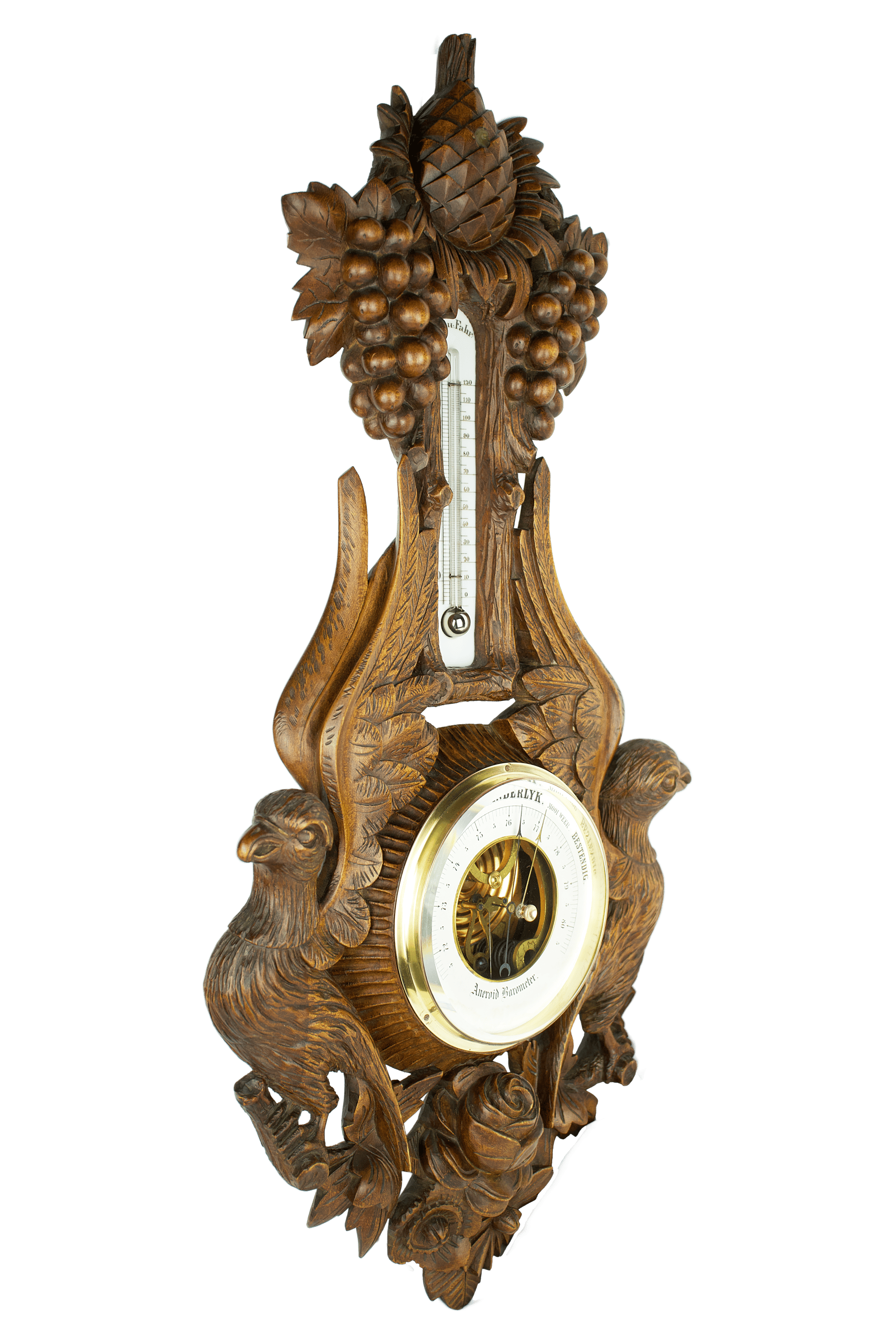 Black Forest carved barometer