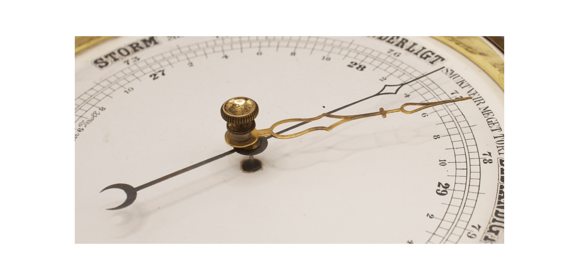 Very early oak case aneroid barometer