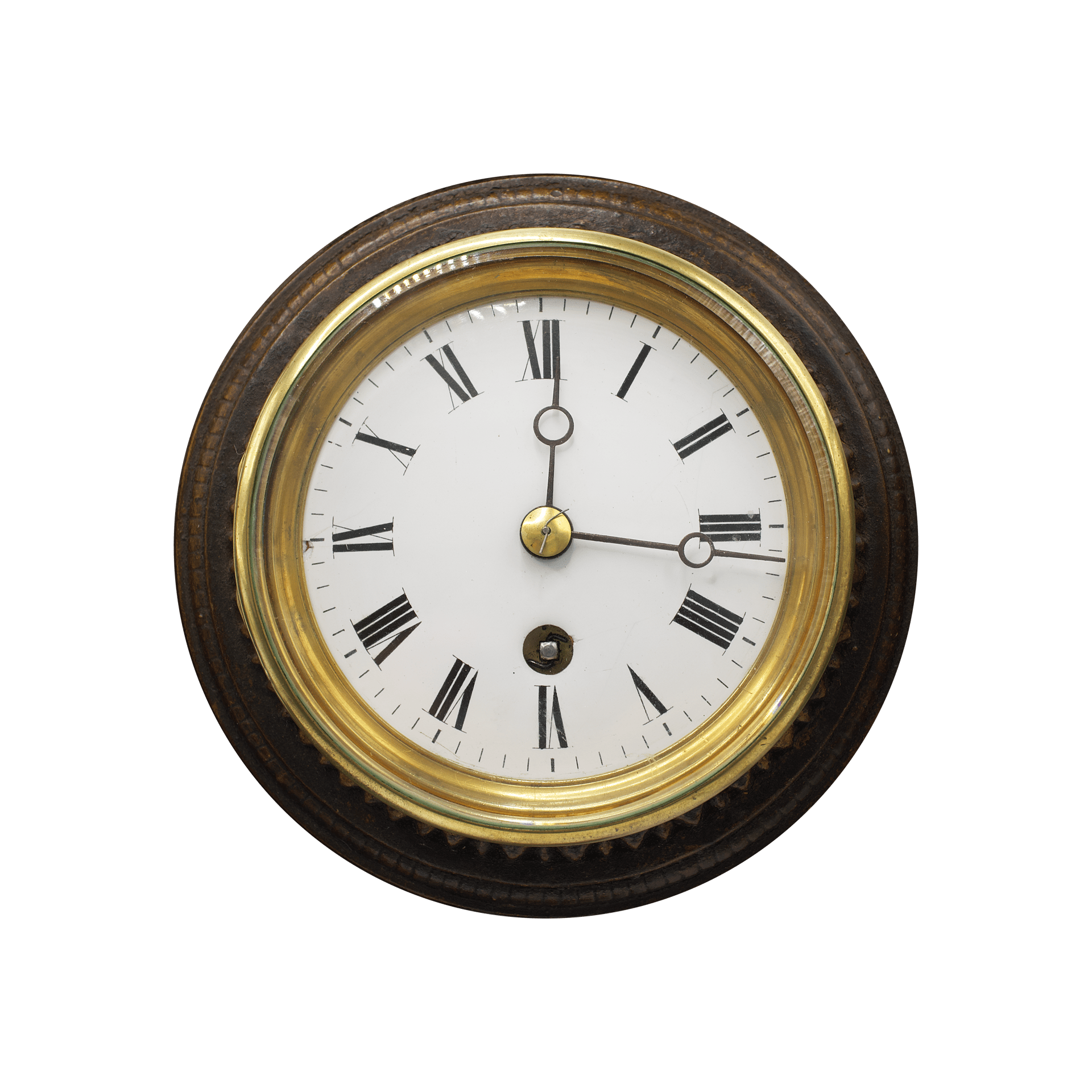 Mantel clock with barometer and thermometer