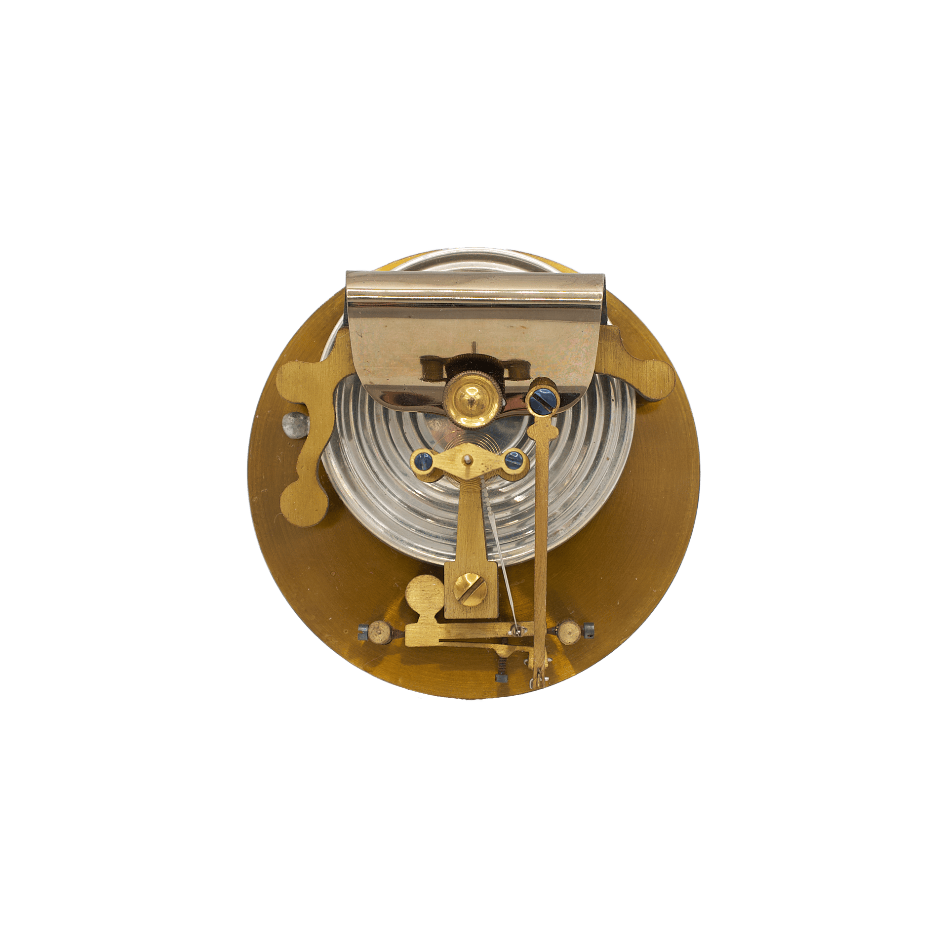 Square Mahogany-Cased Aneroid Barometer