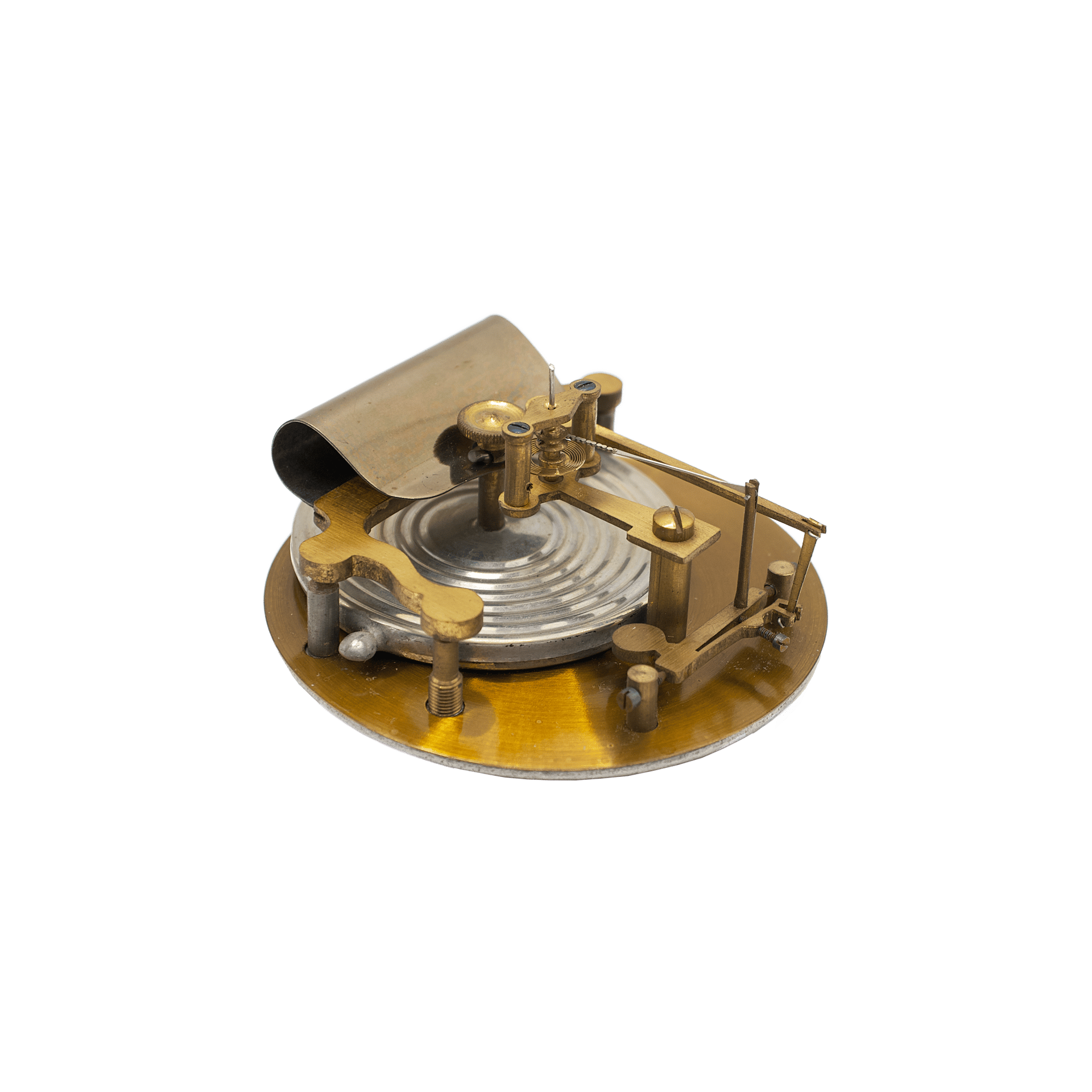 Square Mahogany-Cased Aneroid Barometer