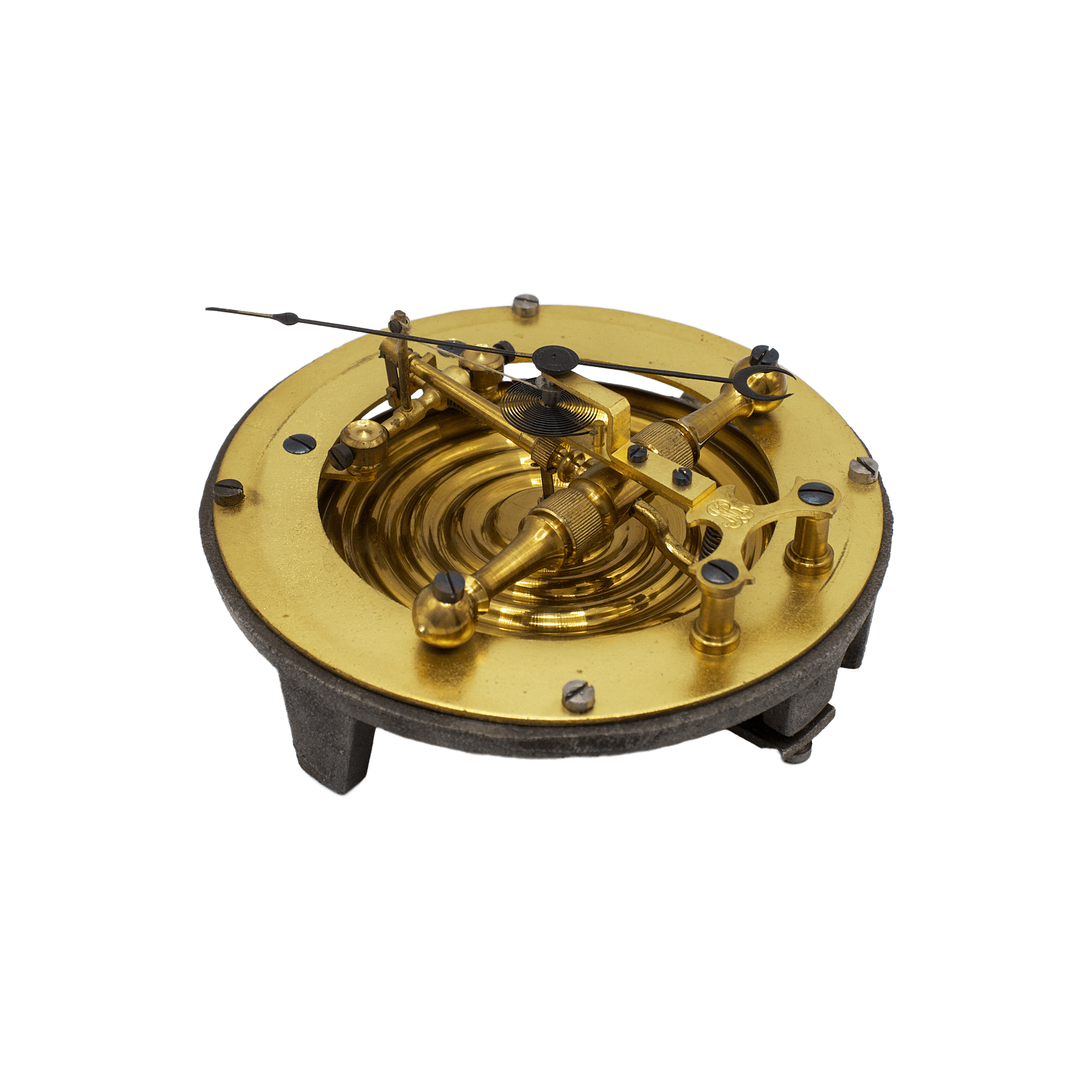 Carved Walnut-Cased Aneroid Barometer