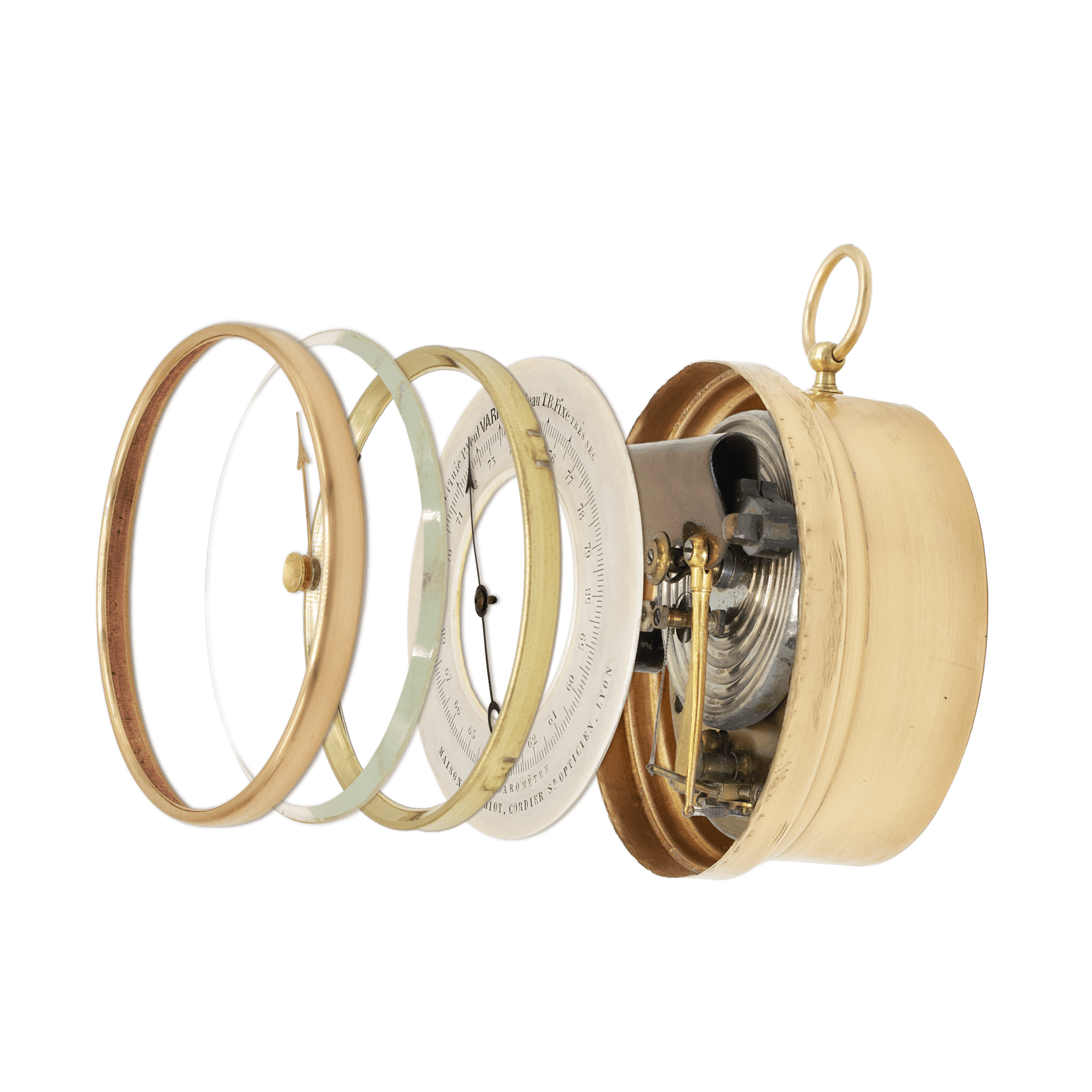 Miniature Brass-cased Aneroid Barometer