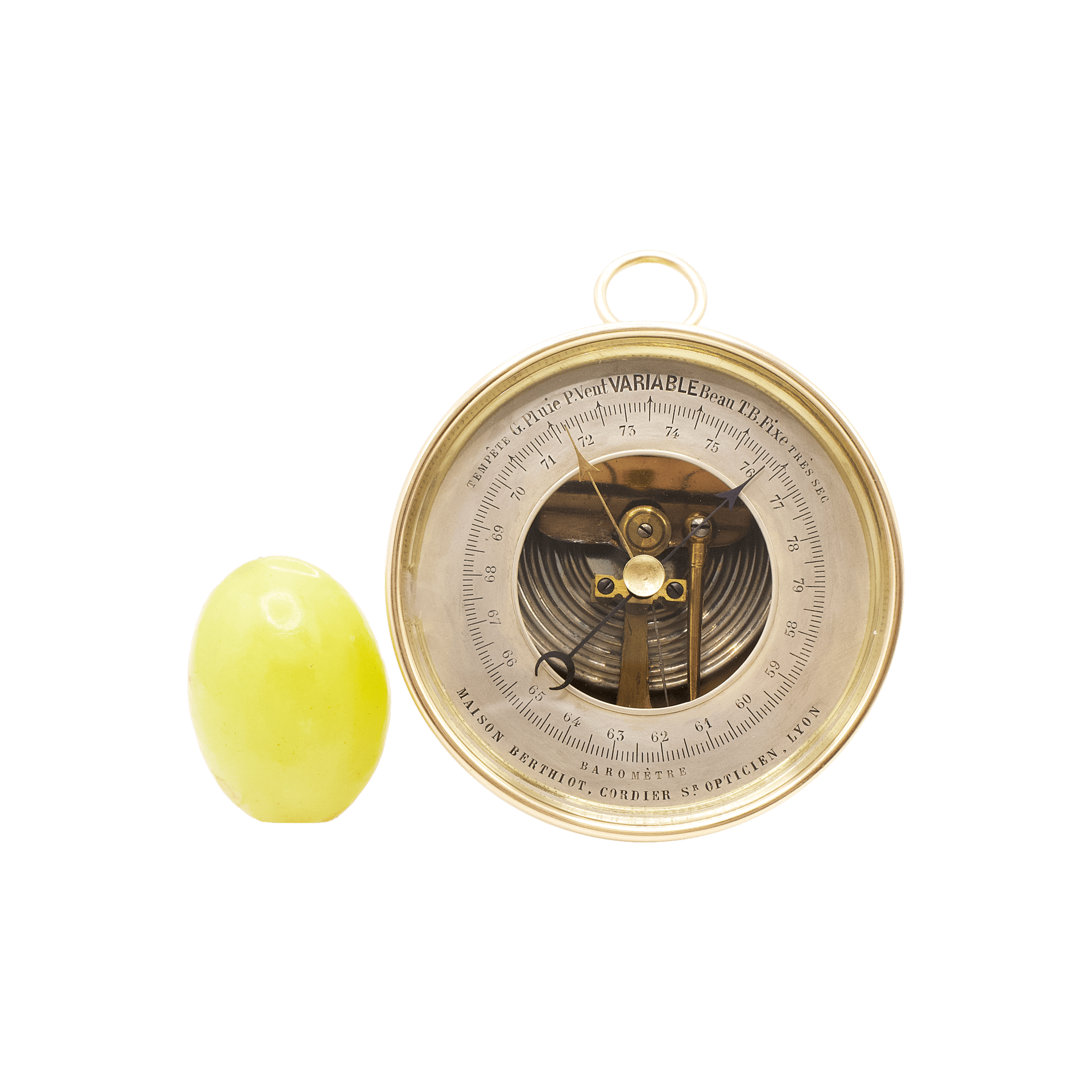 Miniature Brass-cased Aneroid Barometer