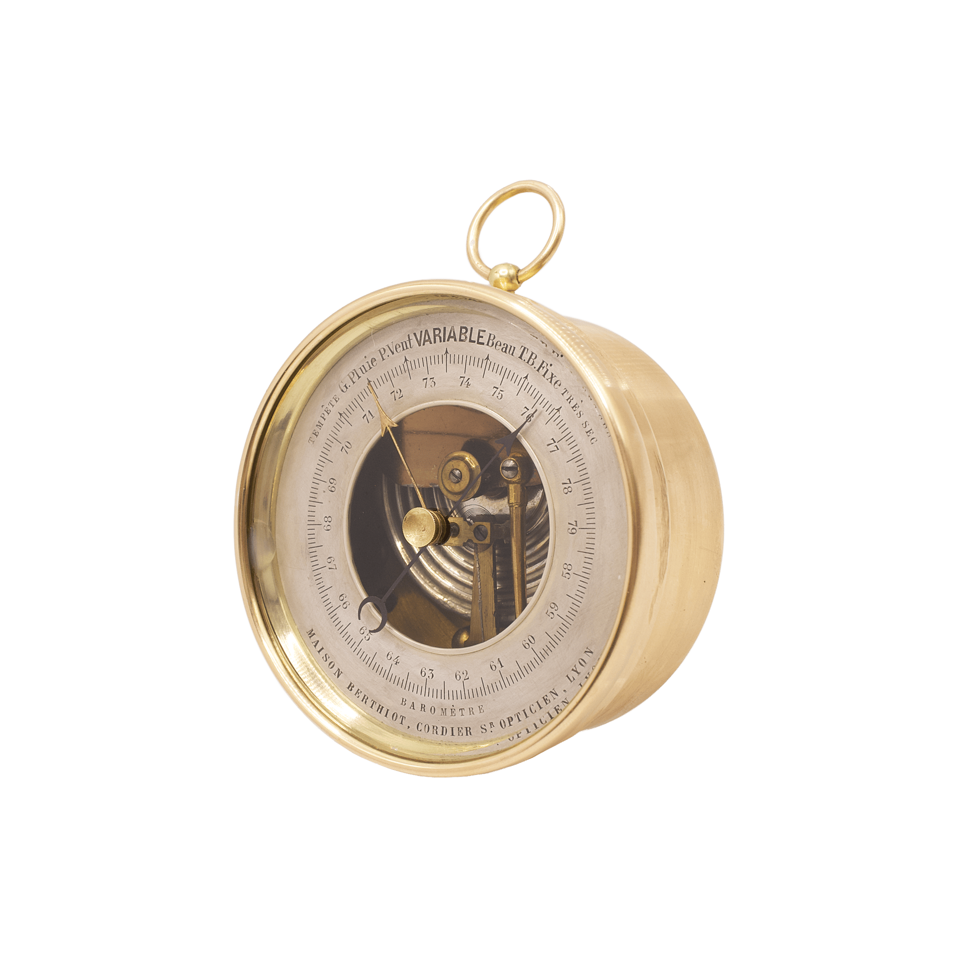 Miniature Brass-cased Aneroid Barometer