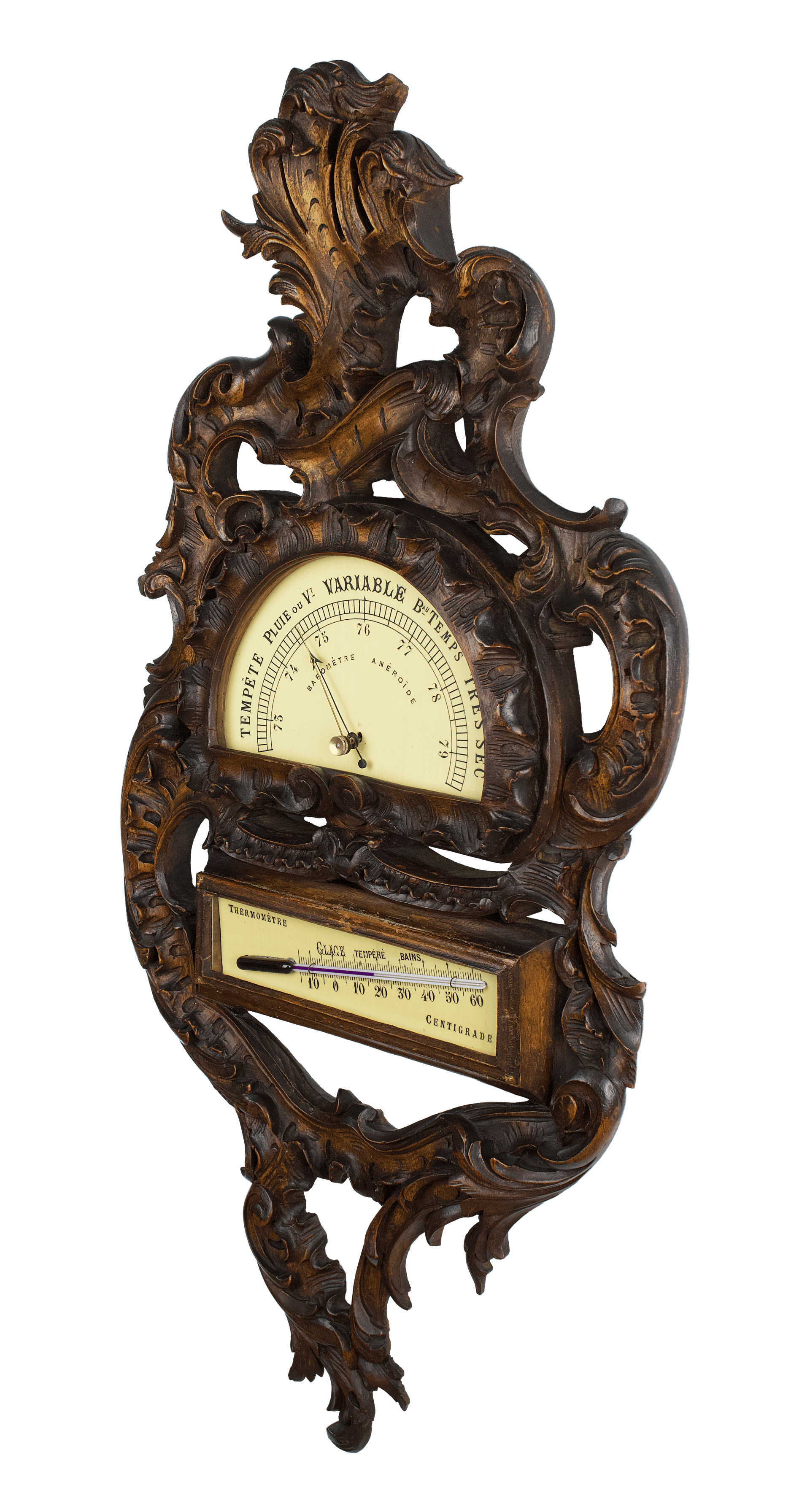 Half-dial barometer