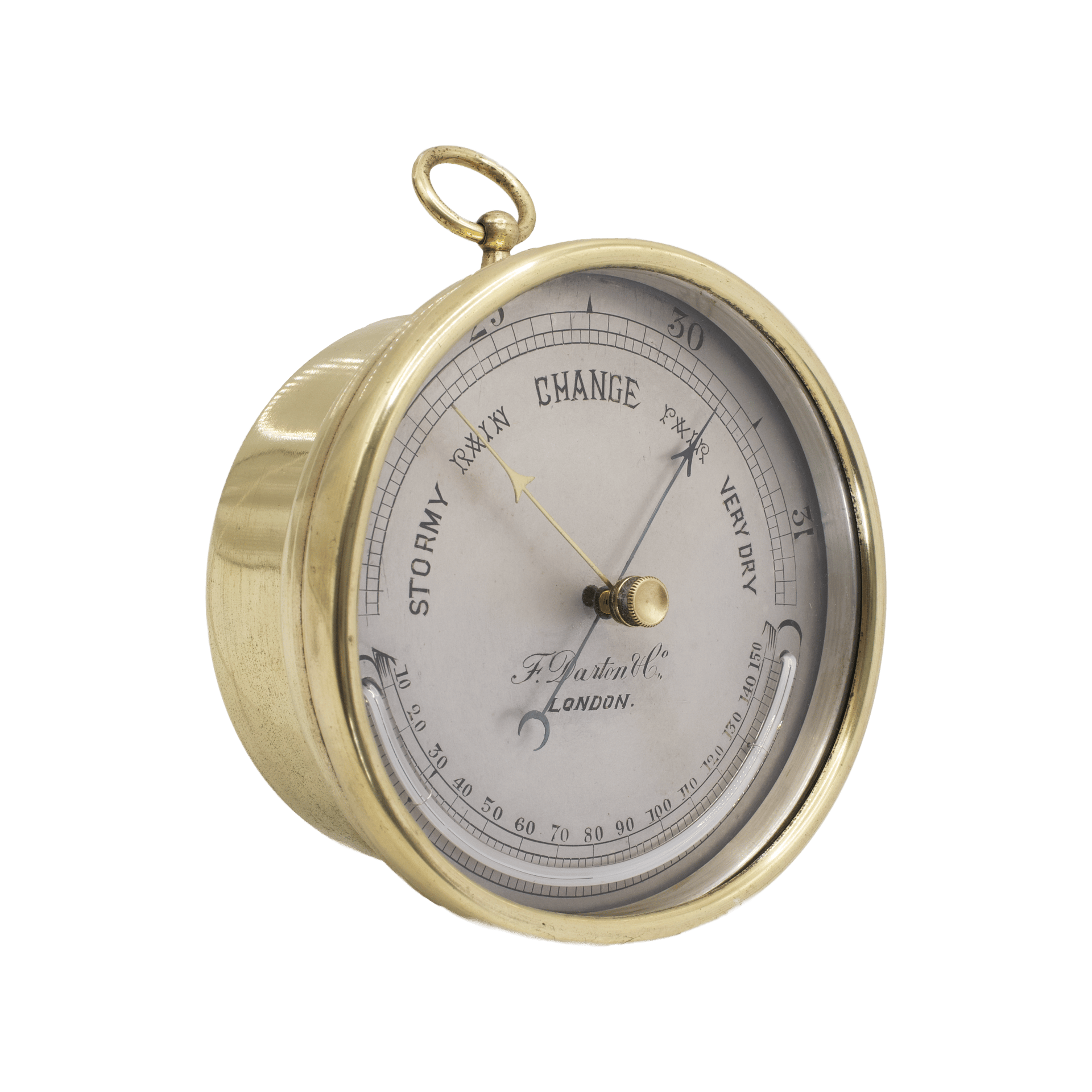 Blackletter Dial Aneroid Barometer