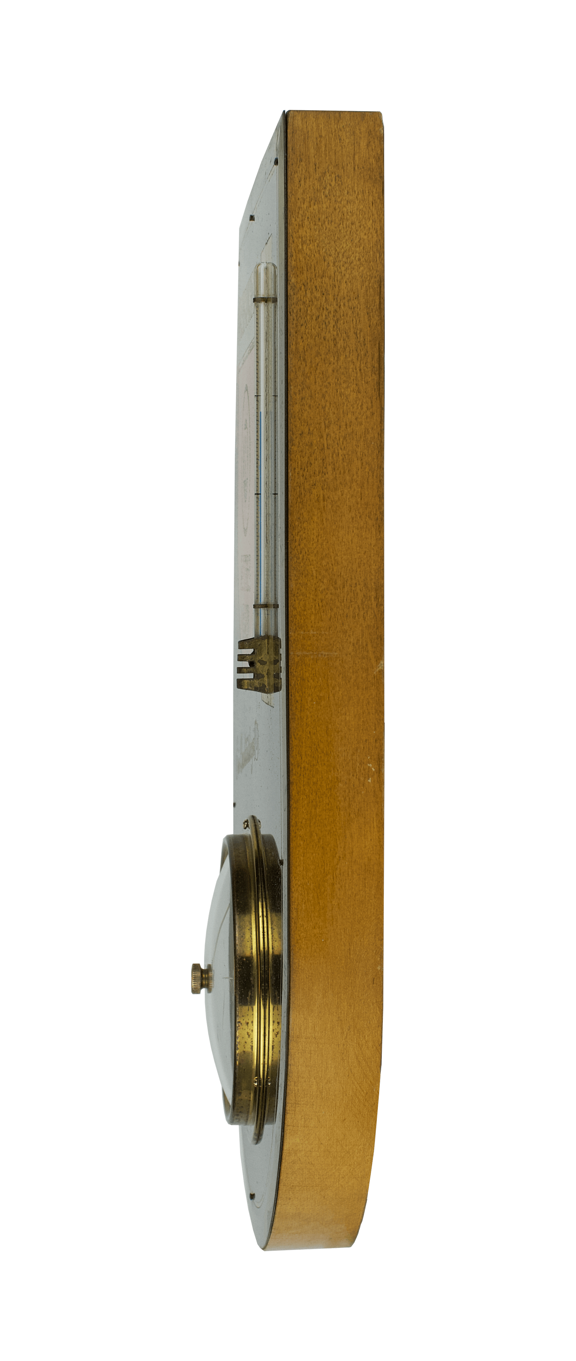 Advertising barometer with thermometer