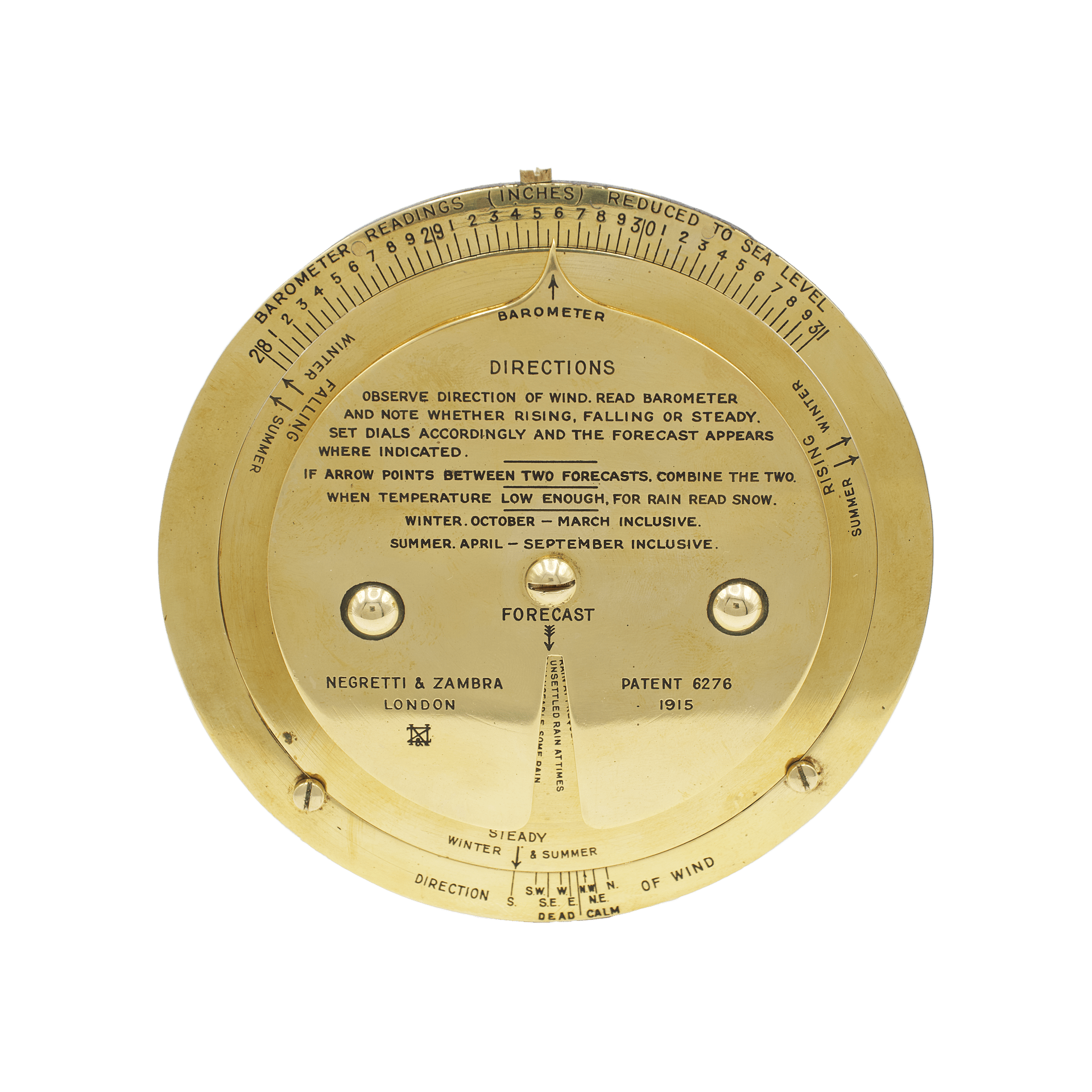 Brass Desk Weather Forecaster