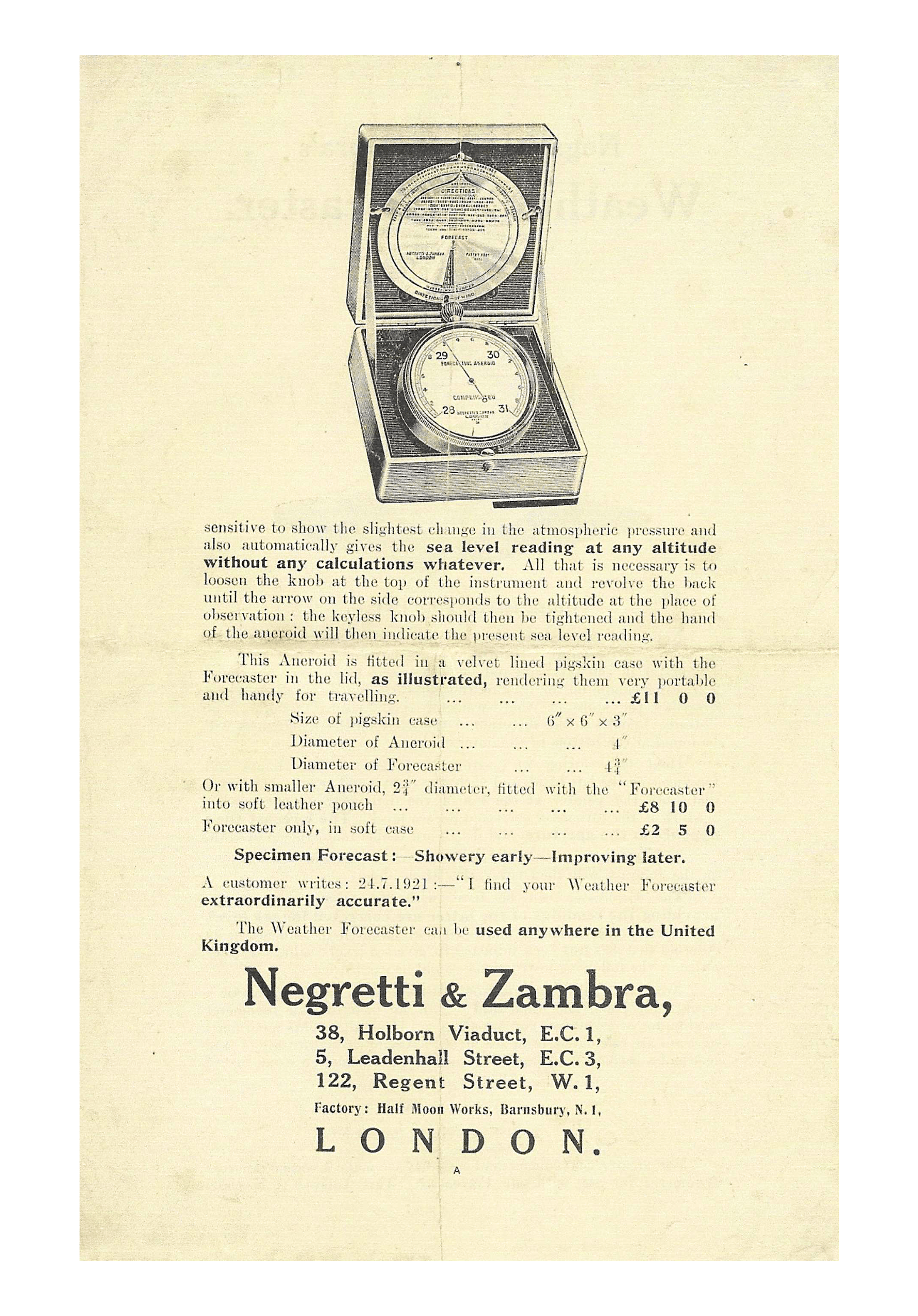 Portable Weather Forecaster