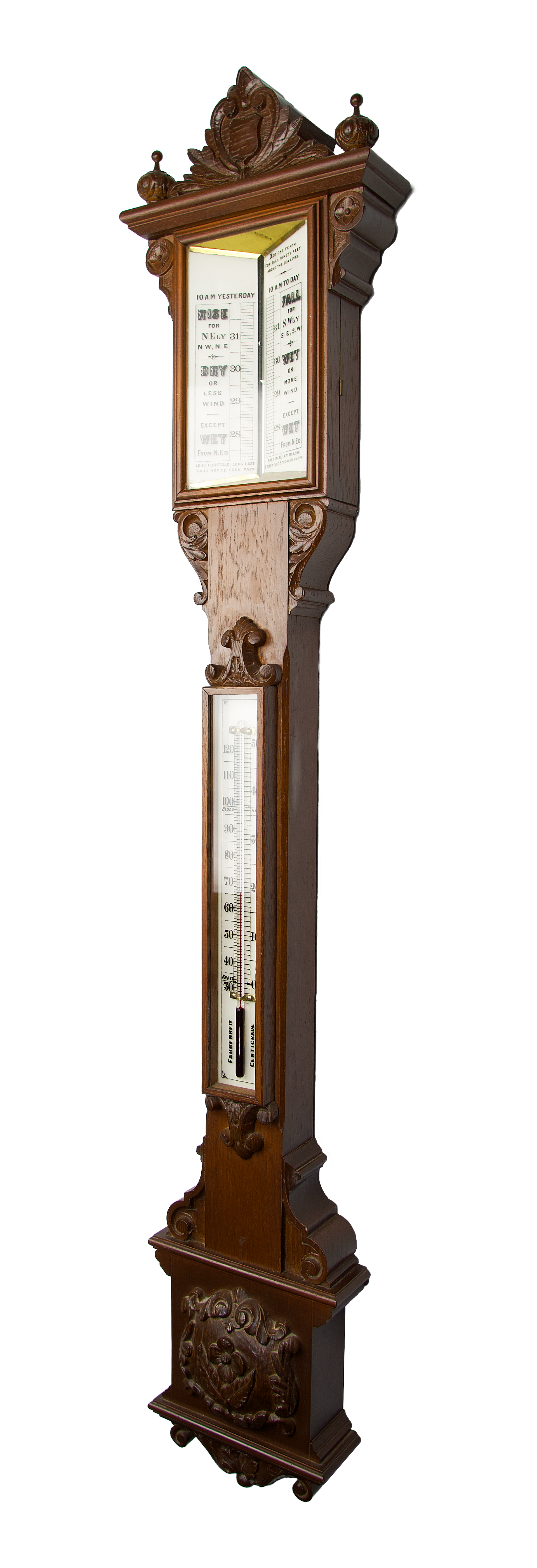 Decorative Pediment-Style Wall Barometer