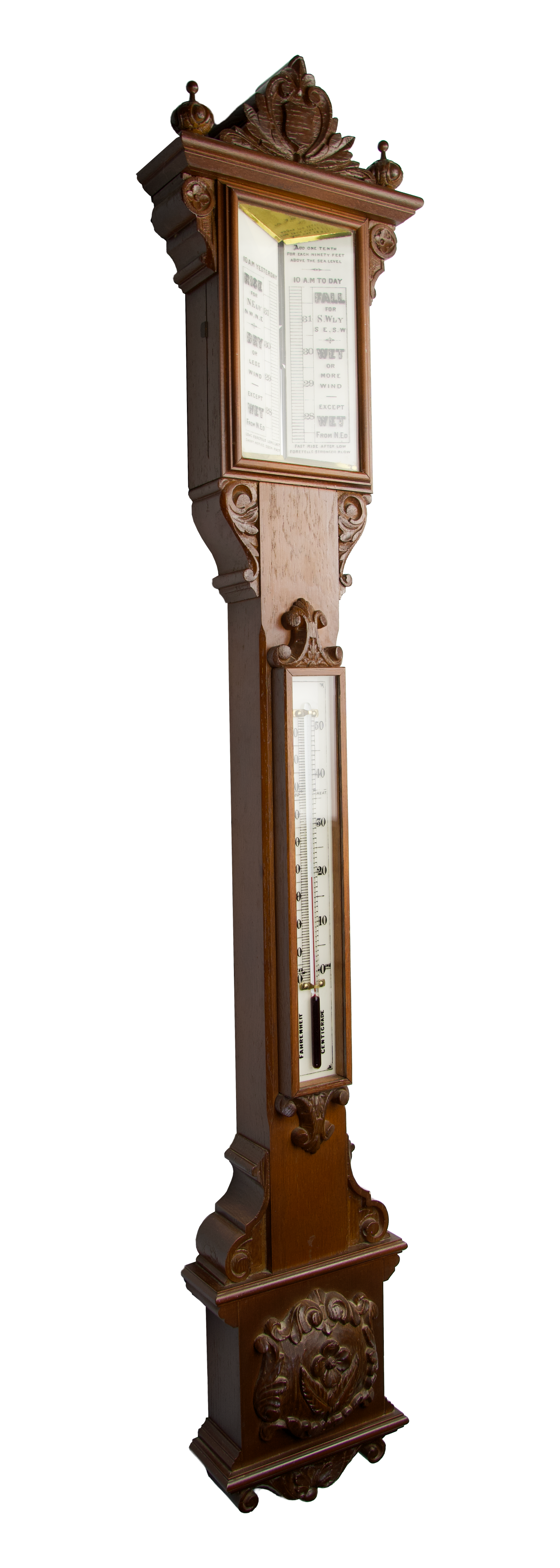 Decorative Pediment-Style Wall Barometer