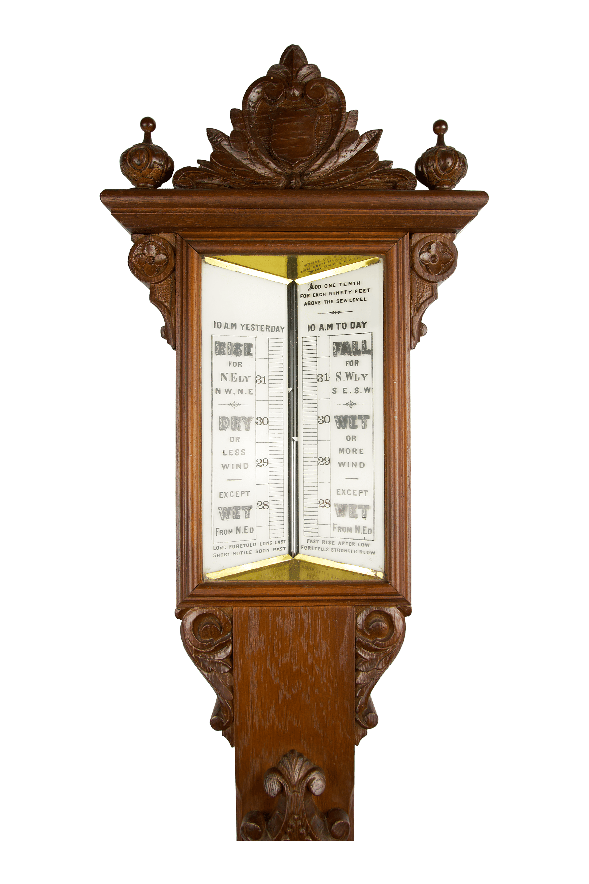 Decorative Pediment-Style Wall Barometer
