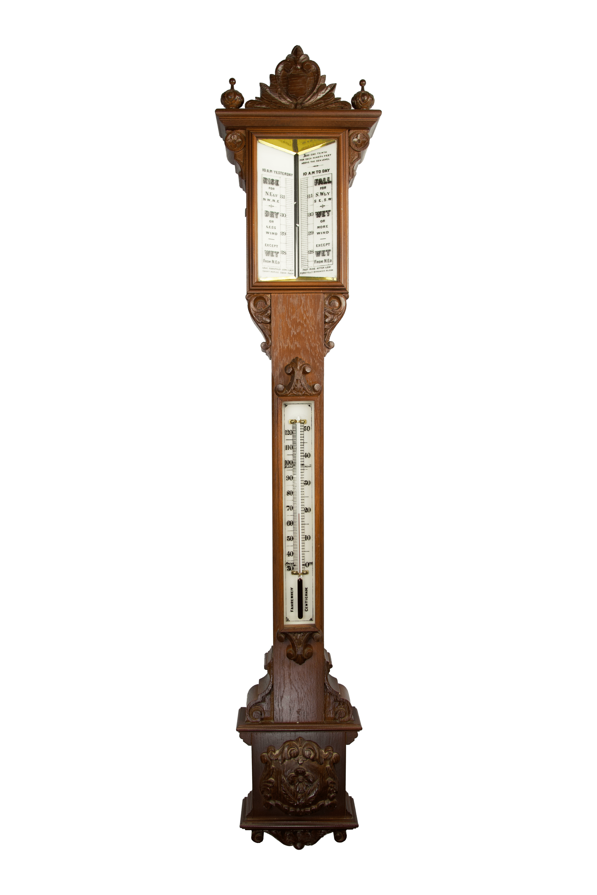 Decorative Pediment-Style Wall Barometer