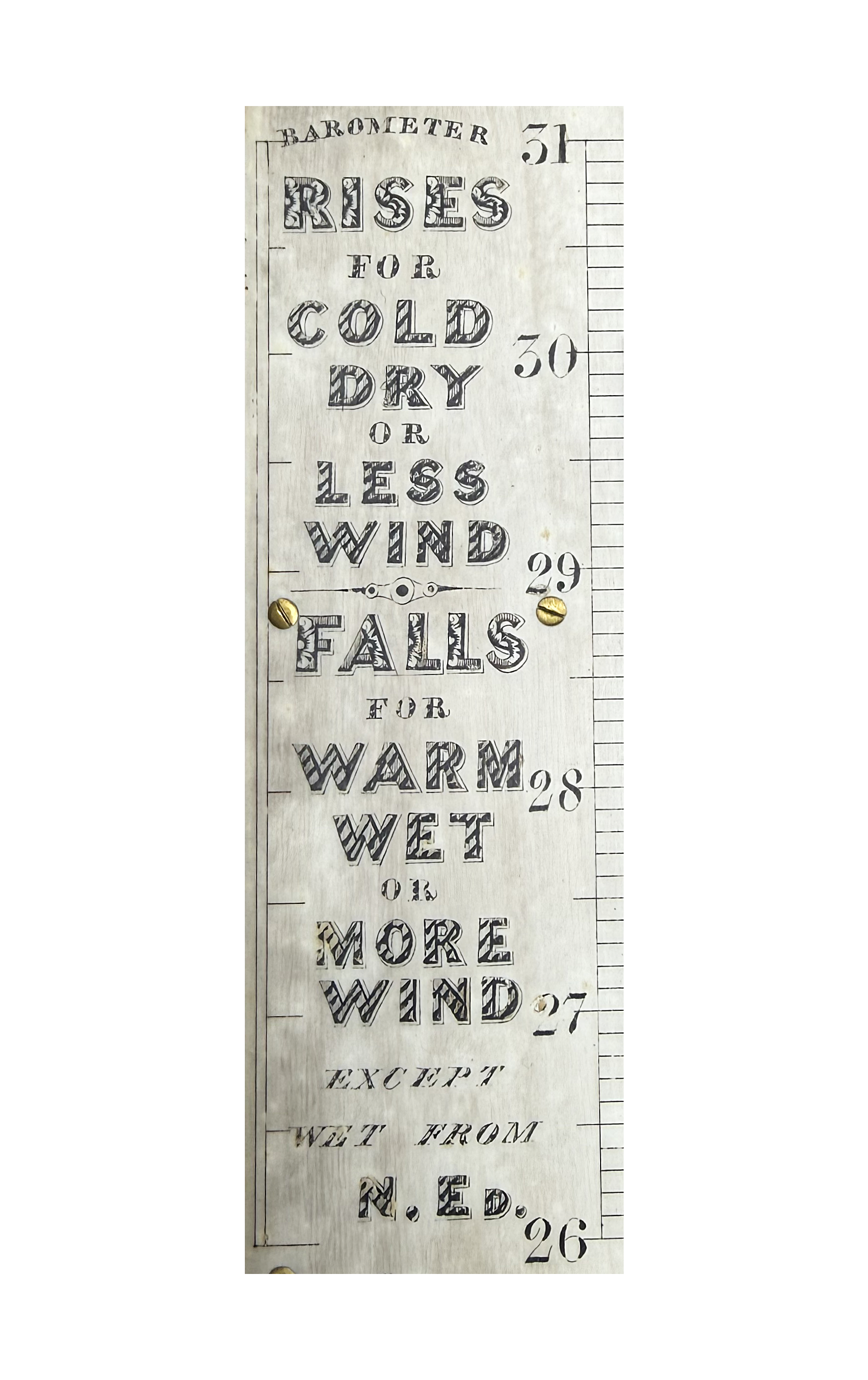 Oak Pediment Barometer