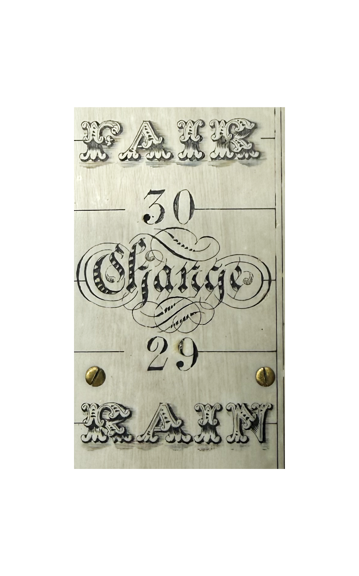 Oak Pediment Barometer