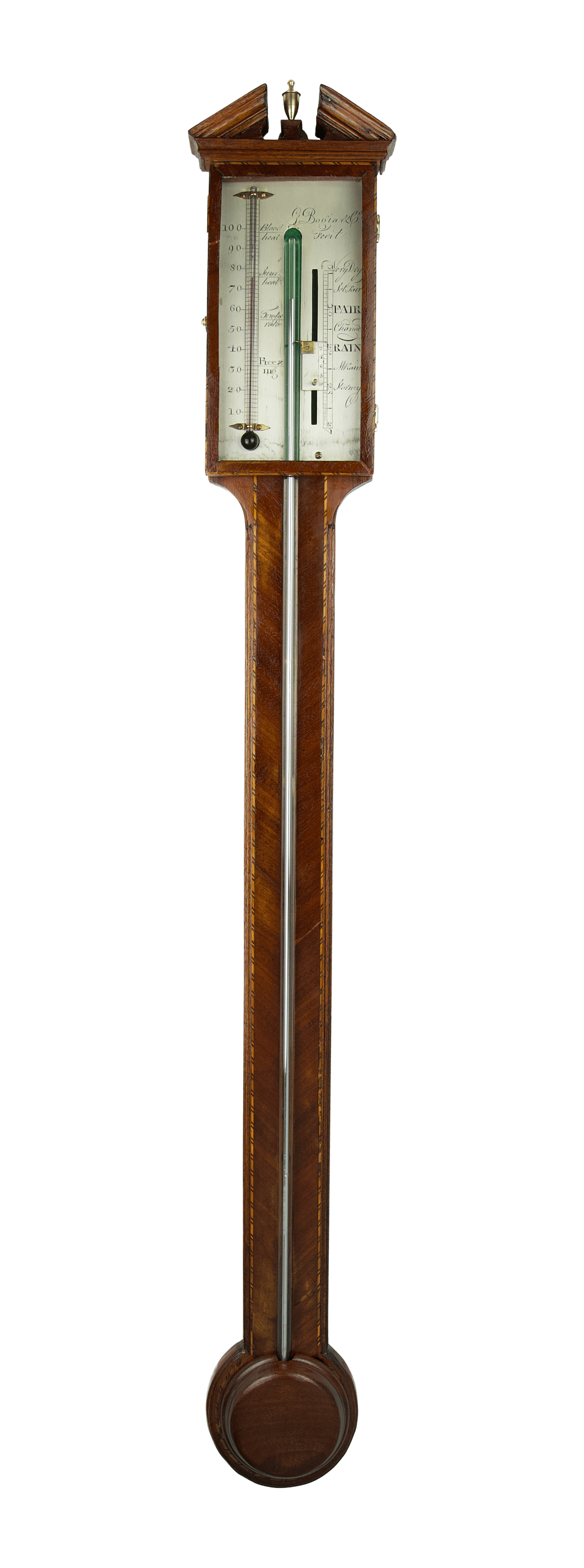 Mahogany Bulb Cistern Barometer