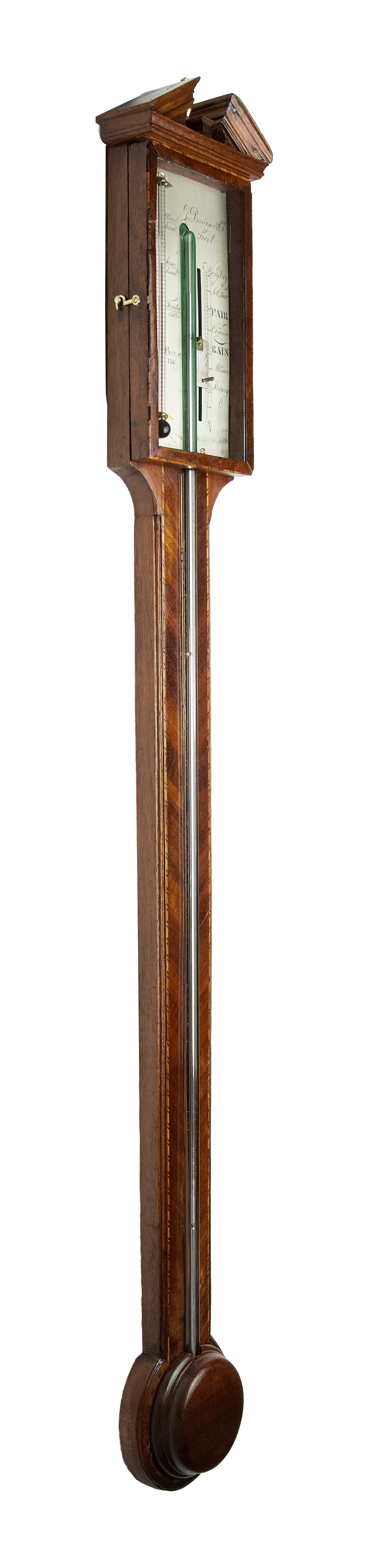 Mahogany Bulb Cistern Barometer