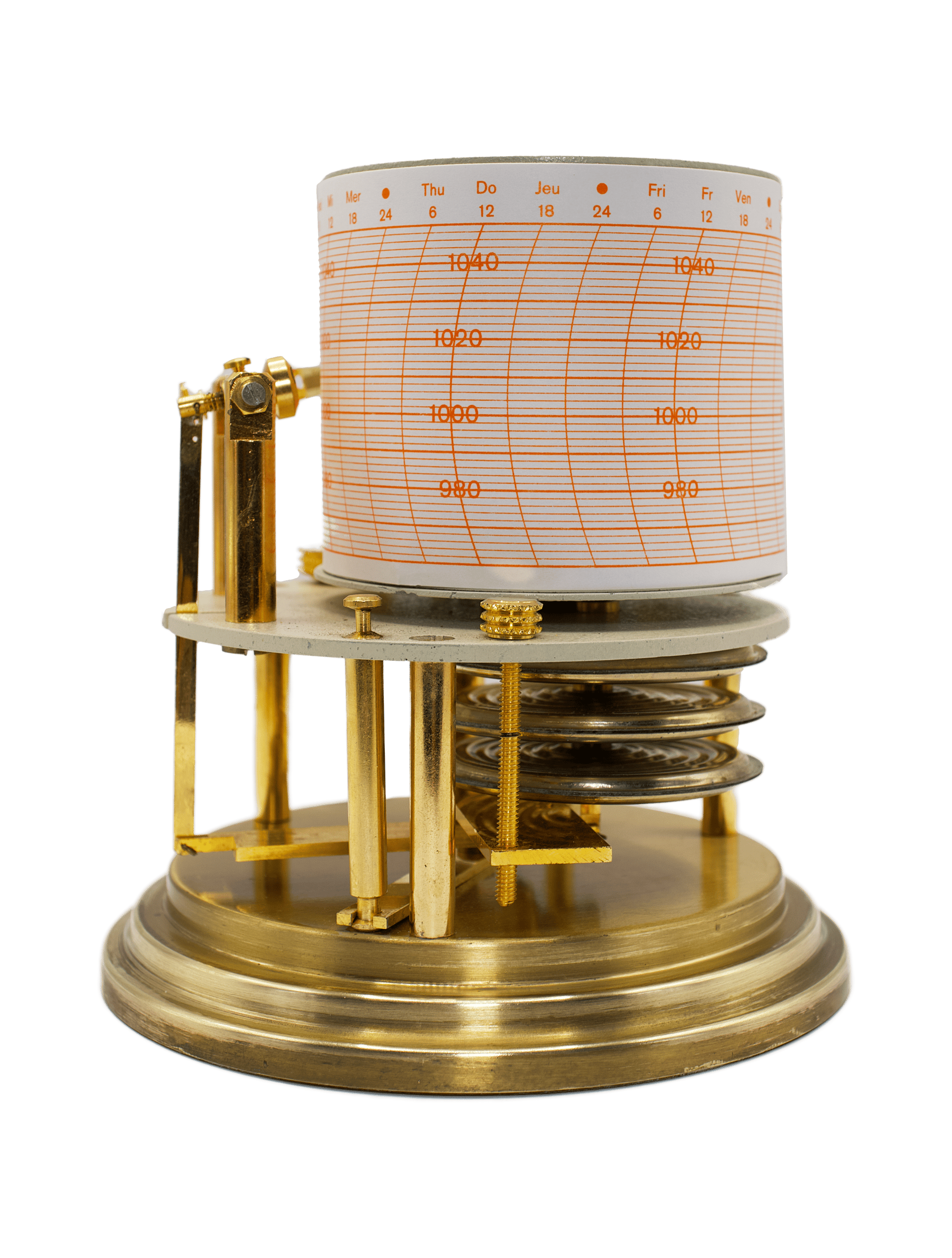 Glass Dome Cylindrical Barograph