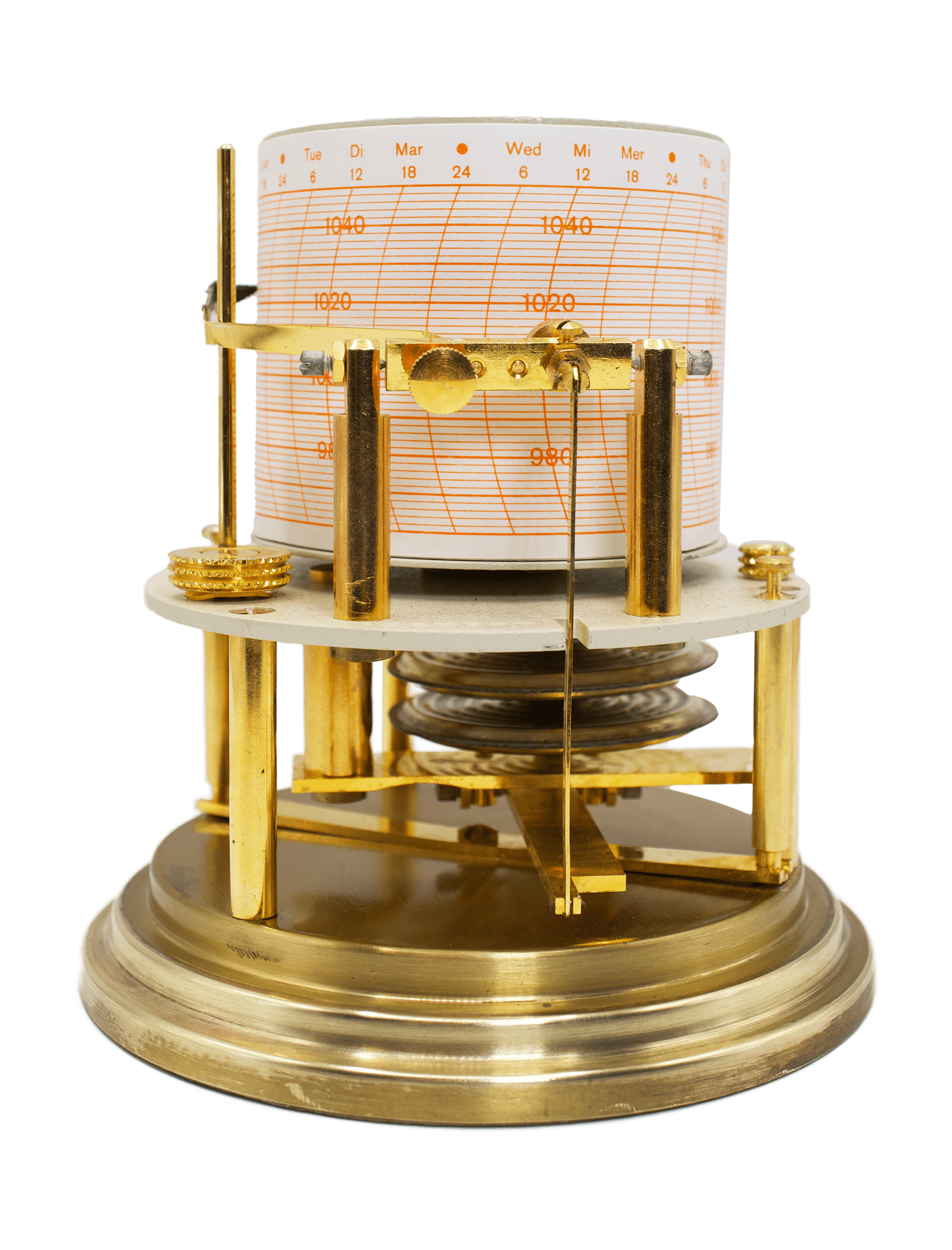 Glass Dome Cylindrical Barograph