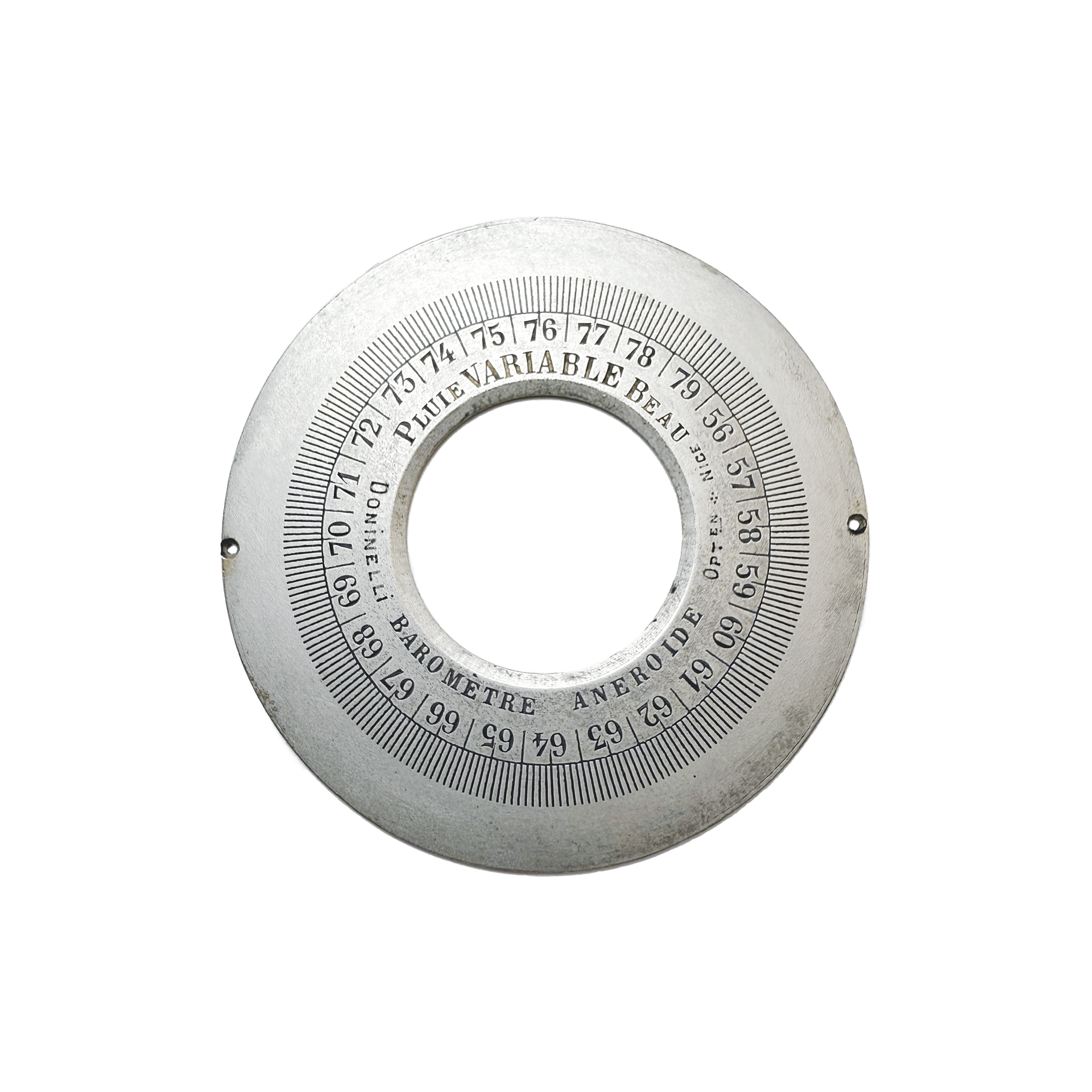 Nickel Plated Brass Pocket Barometer