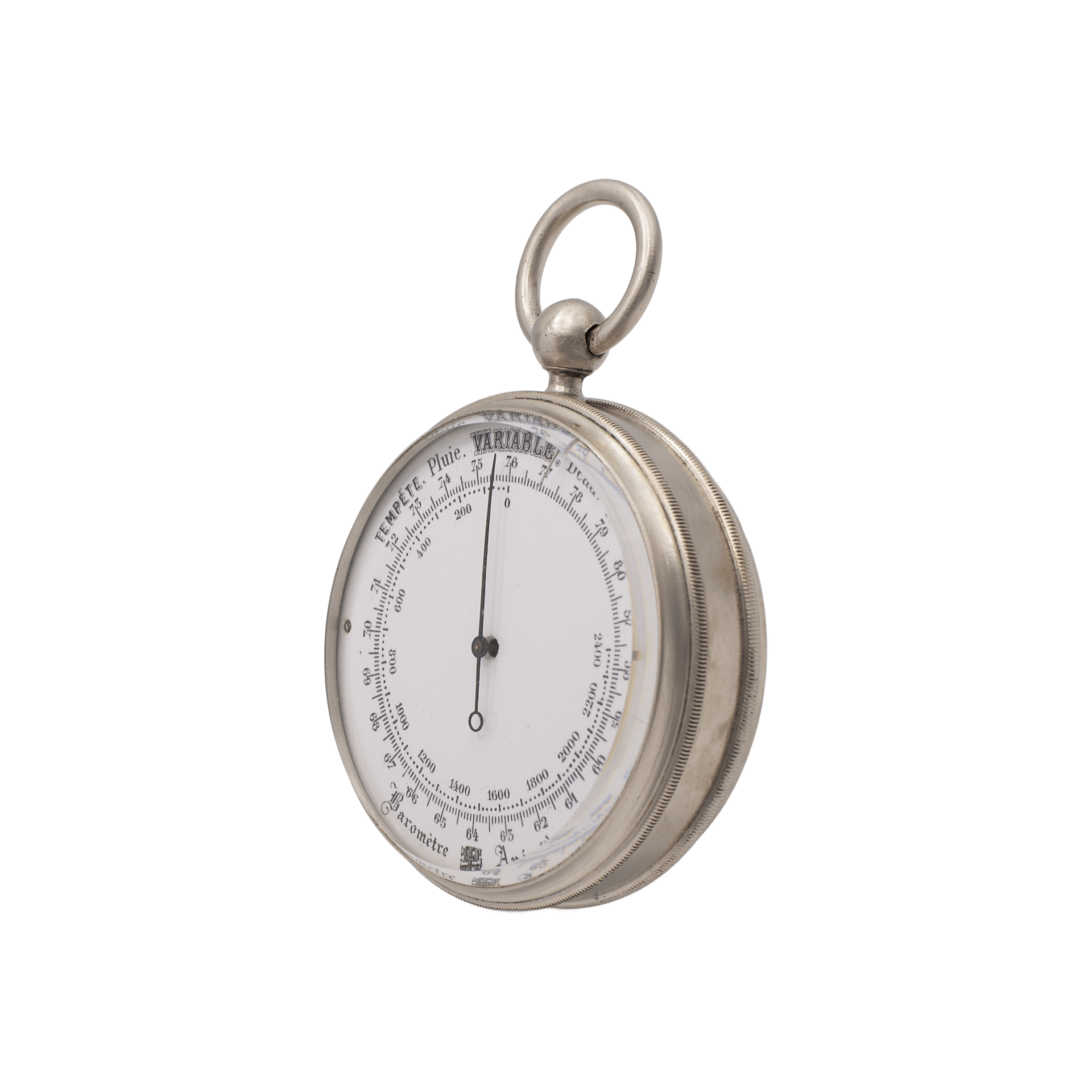 Enamel-Dial Pocket Barometer