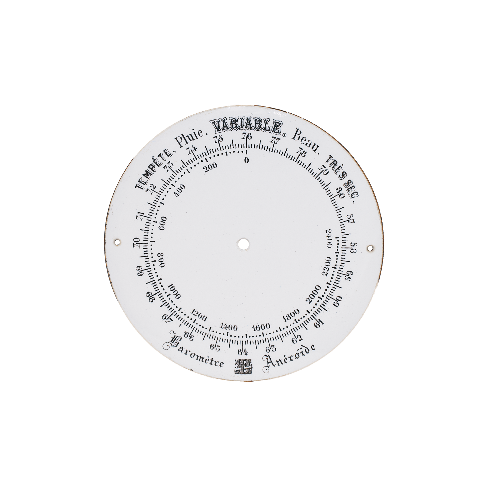 Enamel-Dial Pocket Barometer