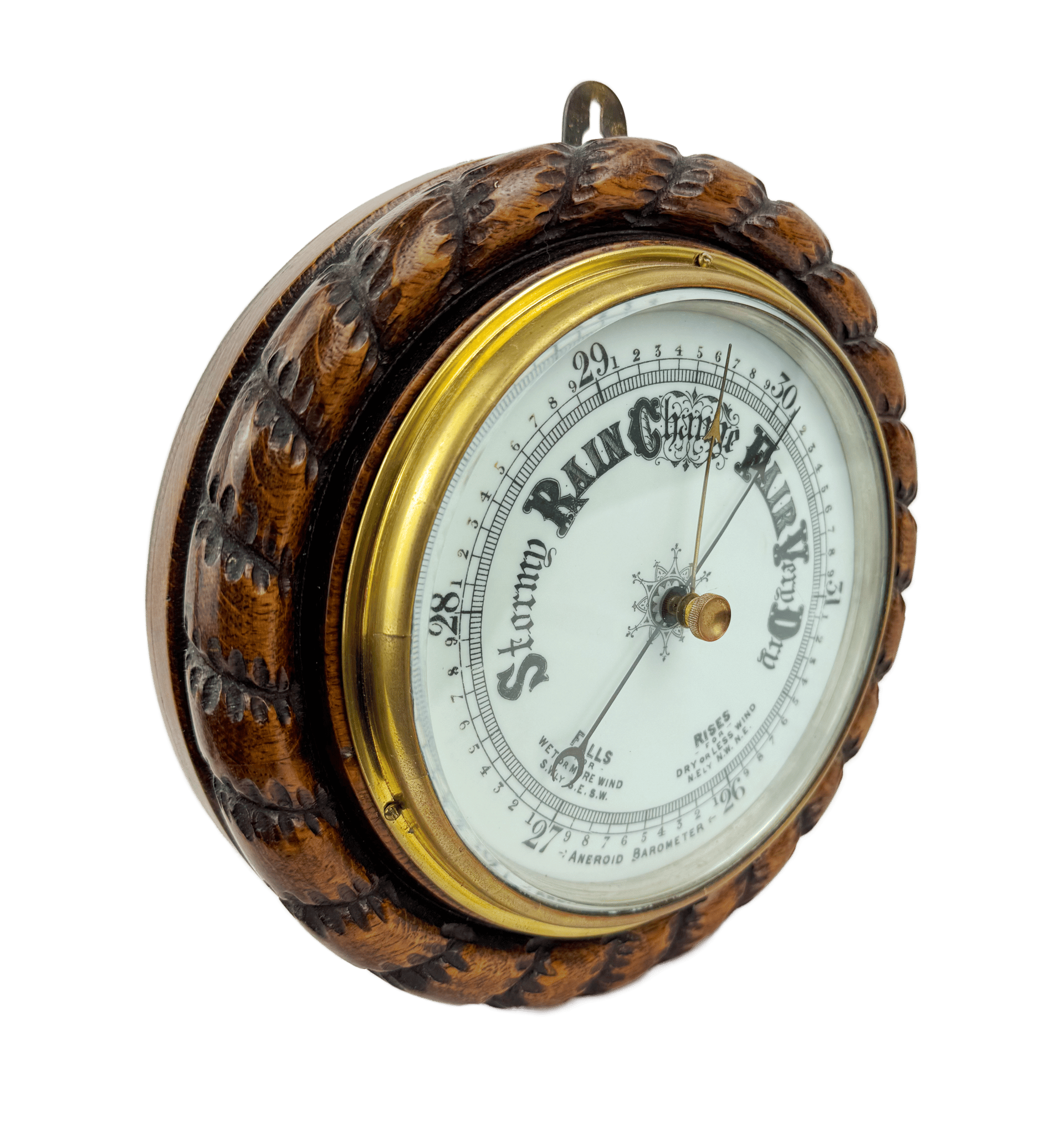 Rope frame marine barometer