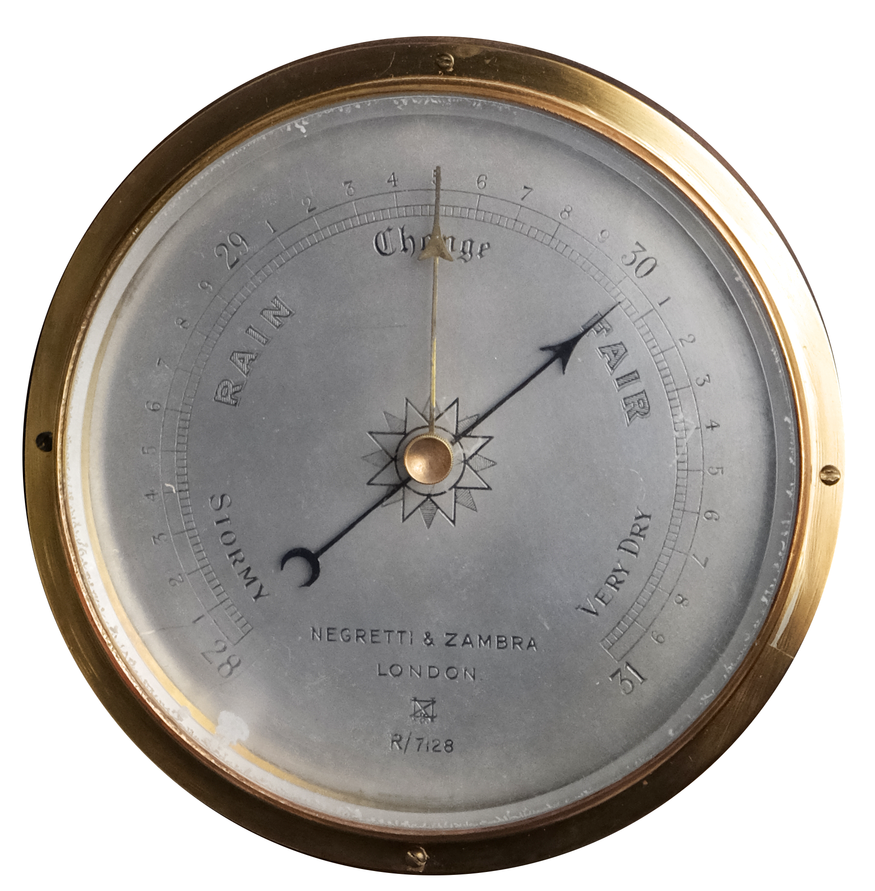 Neo-Gothic solid oak barometer