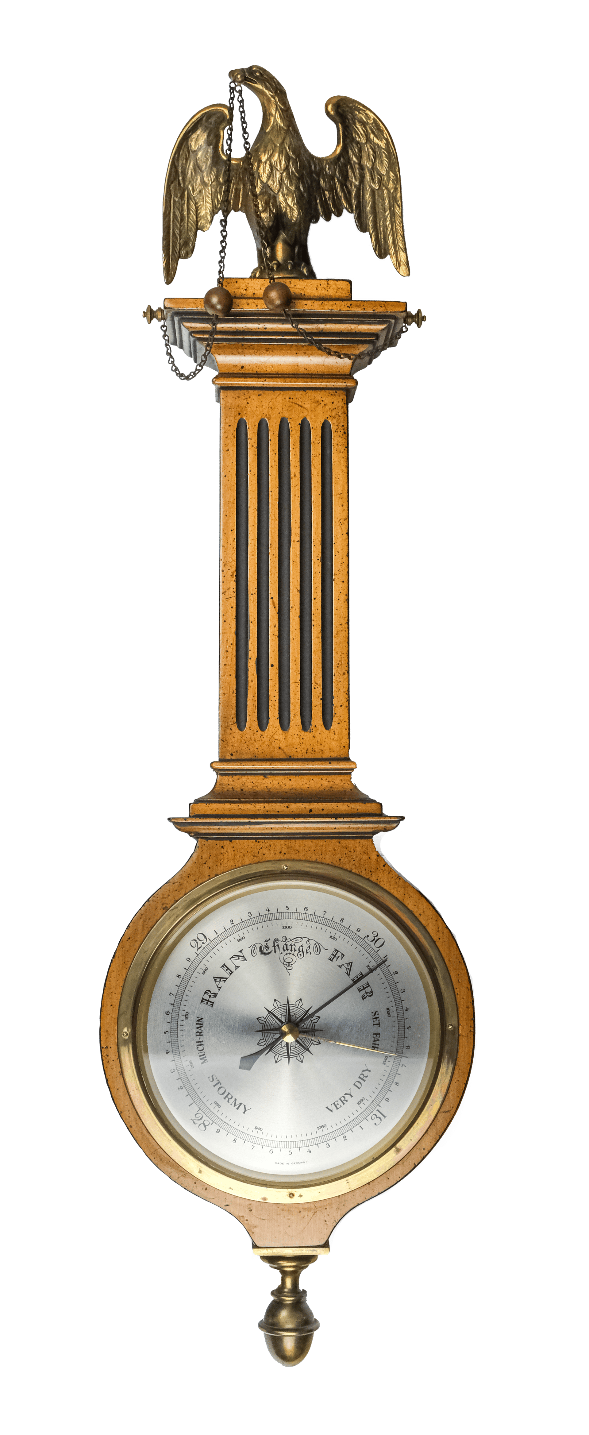 Federal Style barometer with eagle finial