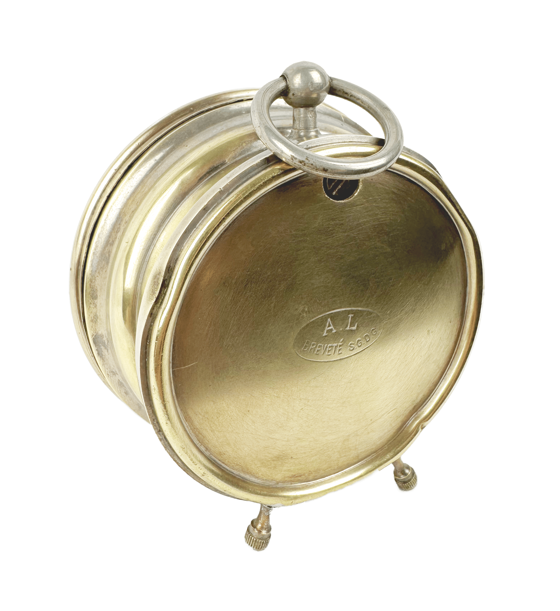 Reverse glass painting landscape barometer