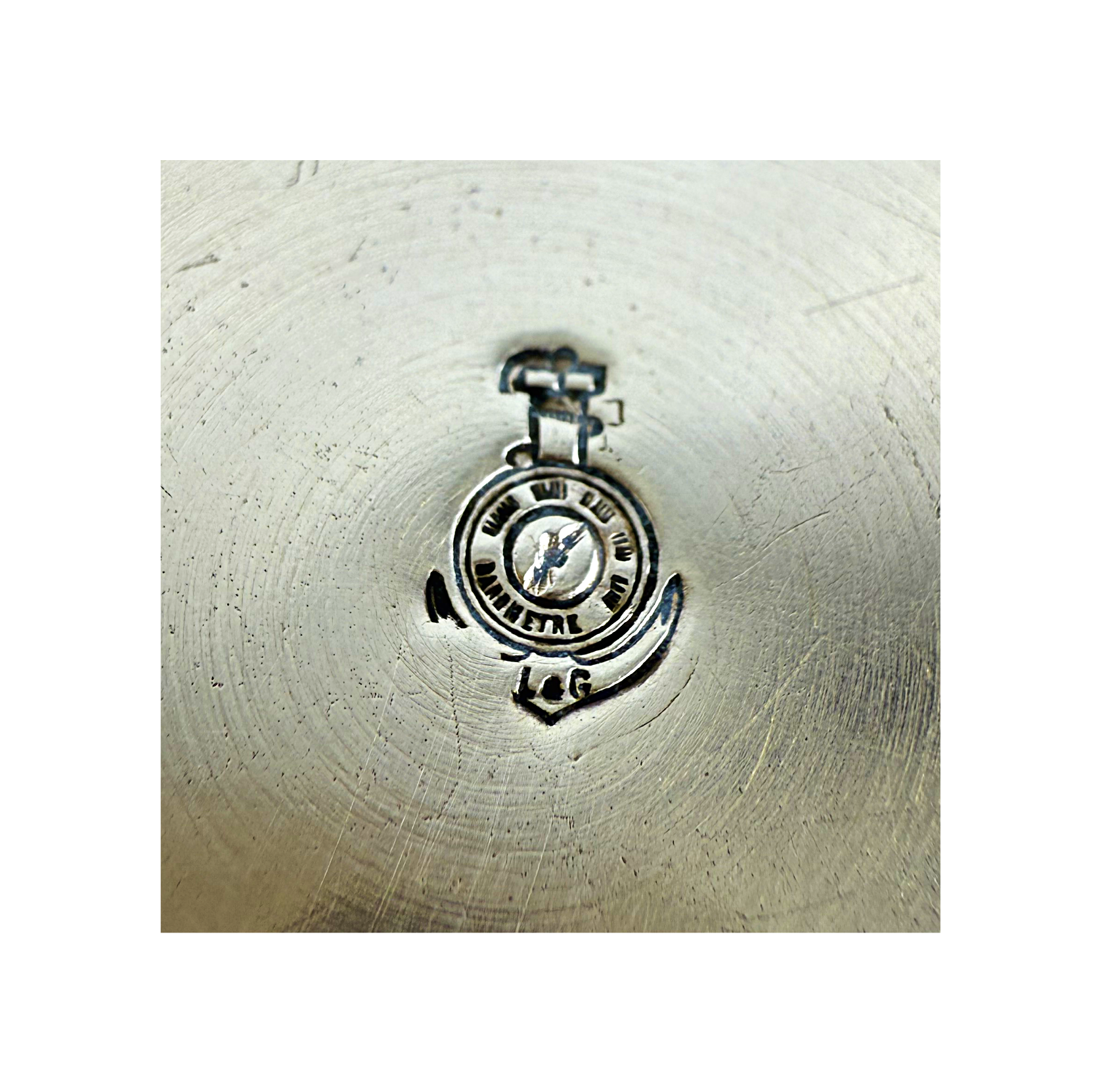 Hanging brass-cased barometer