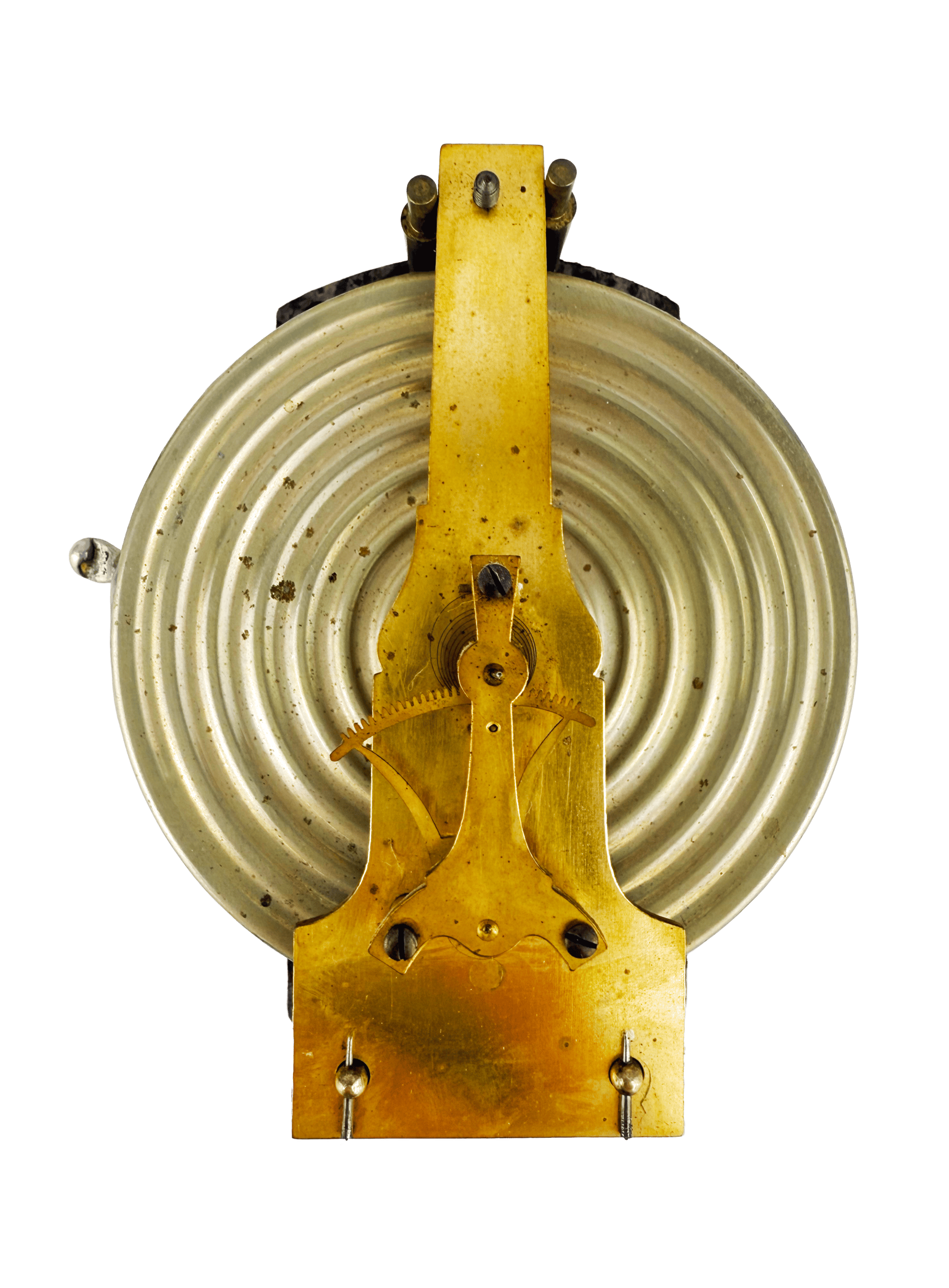 Carved oak case with griffins barometer