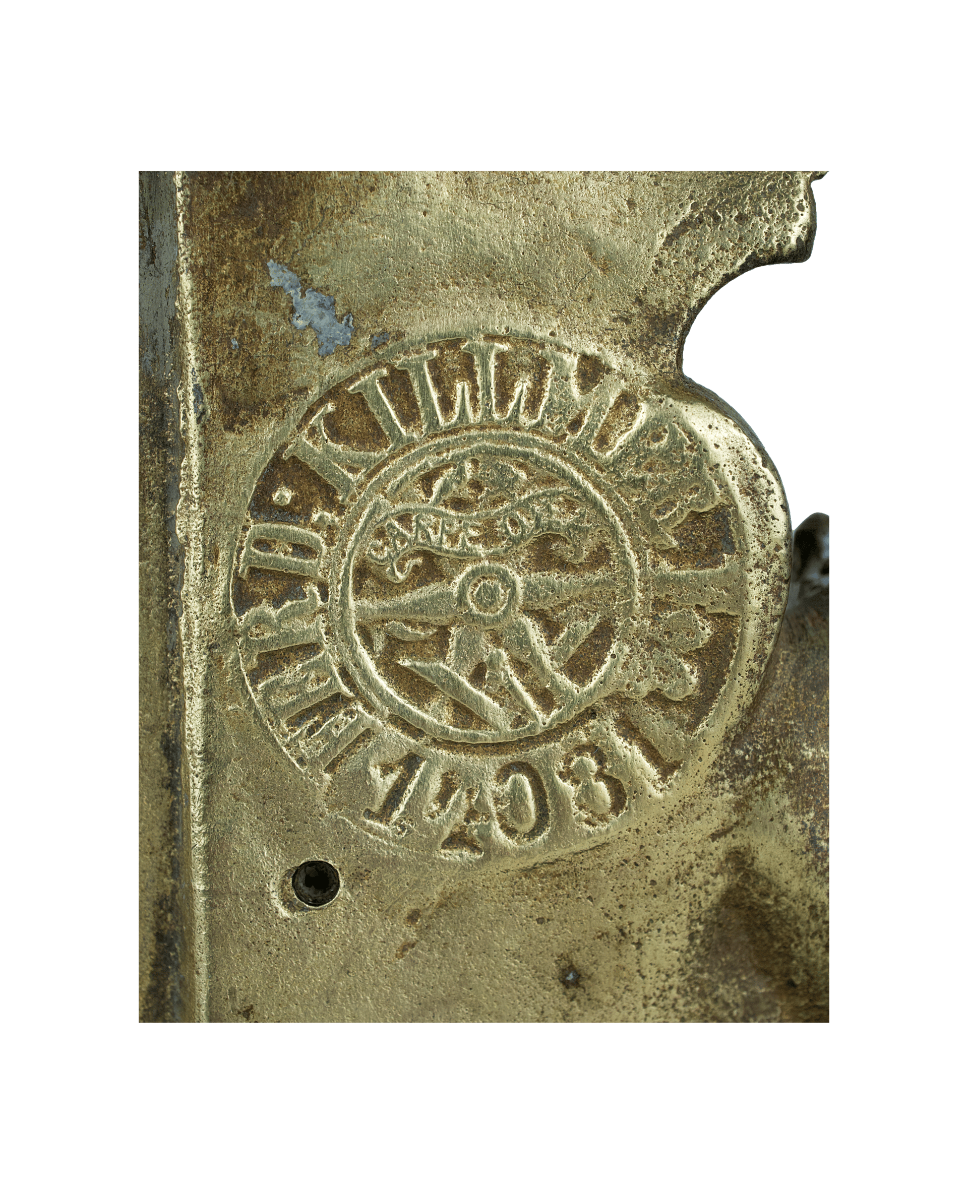 Baroque-ornamented desk barometer