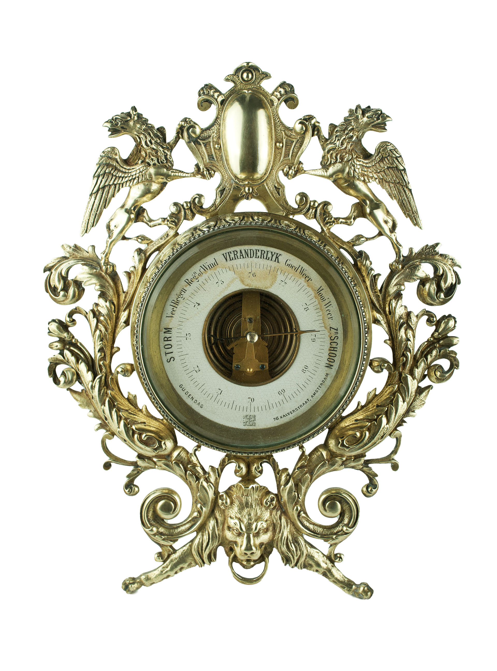 Baroque Revival aneroid barometer