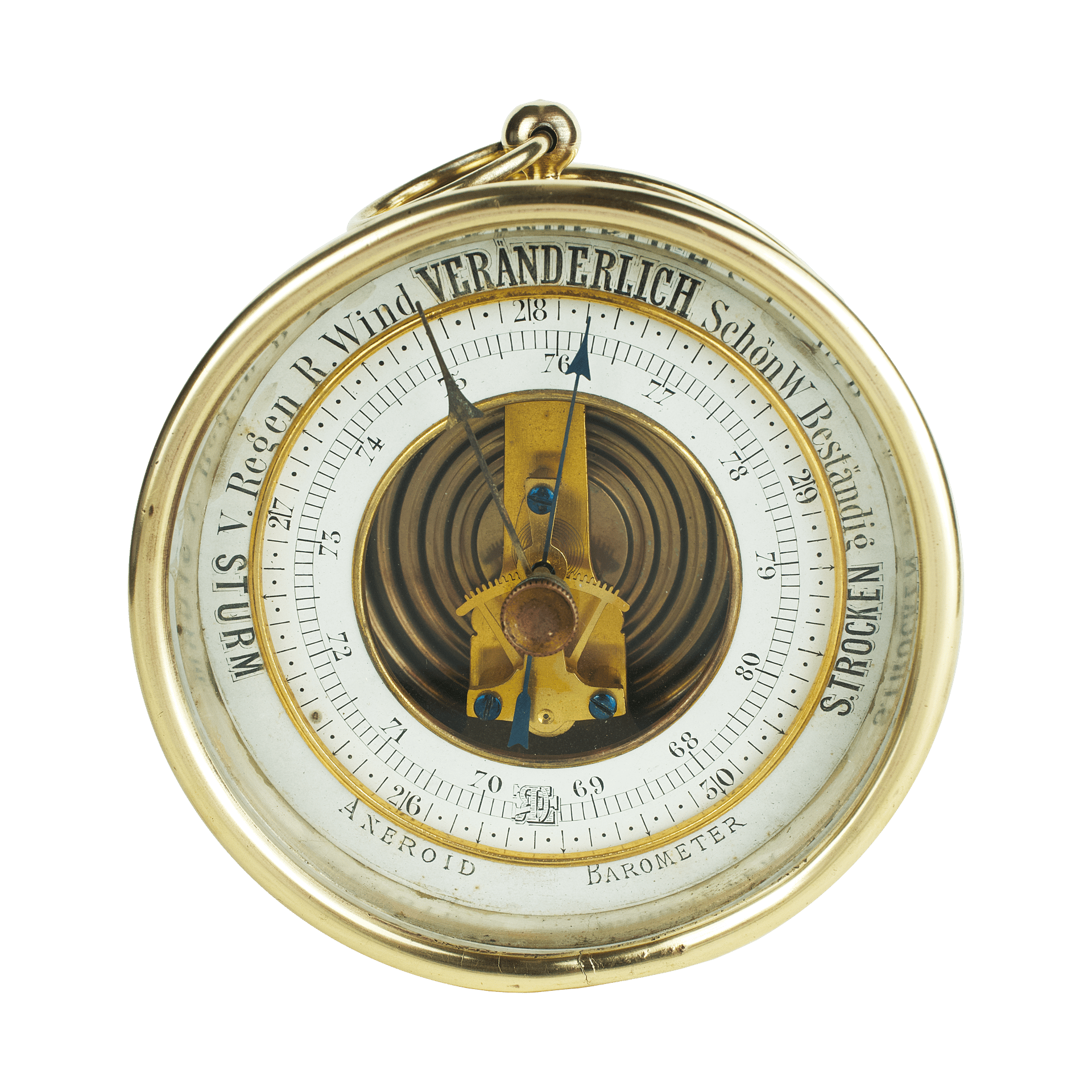 Rack and pinion desk barometer
