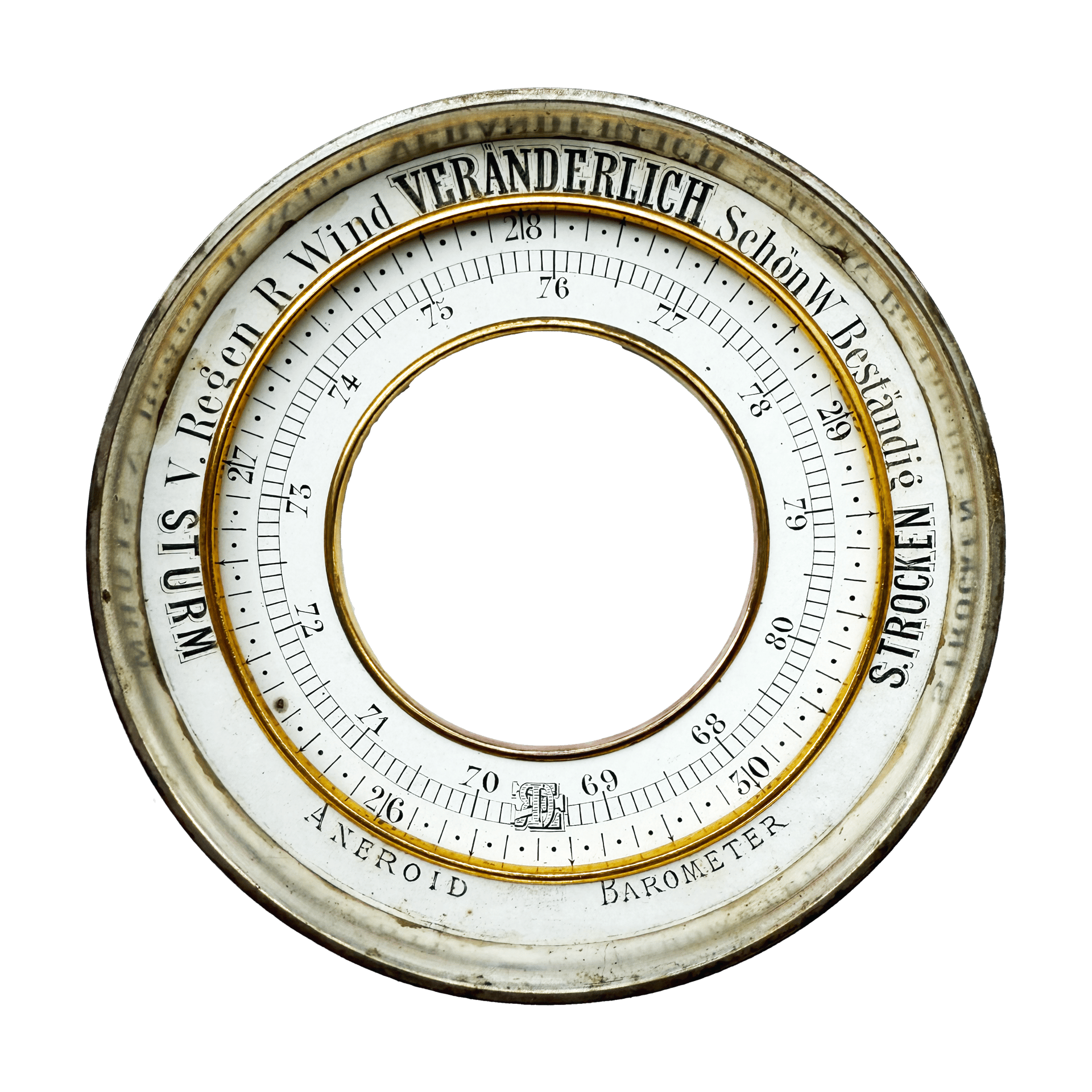 Rack and pinion desk barometer