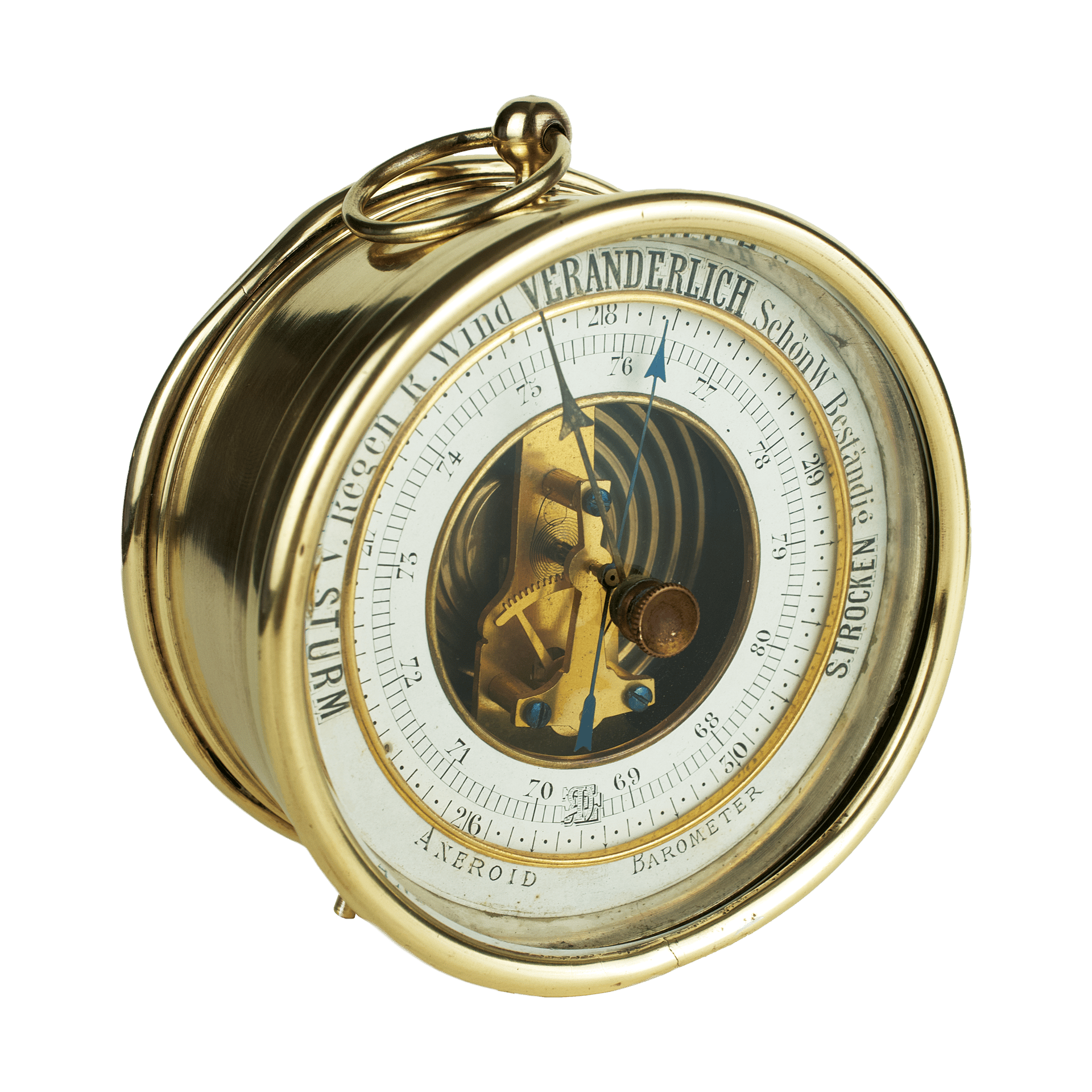 Rack and pinion desk barometer